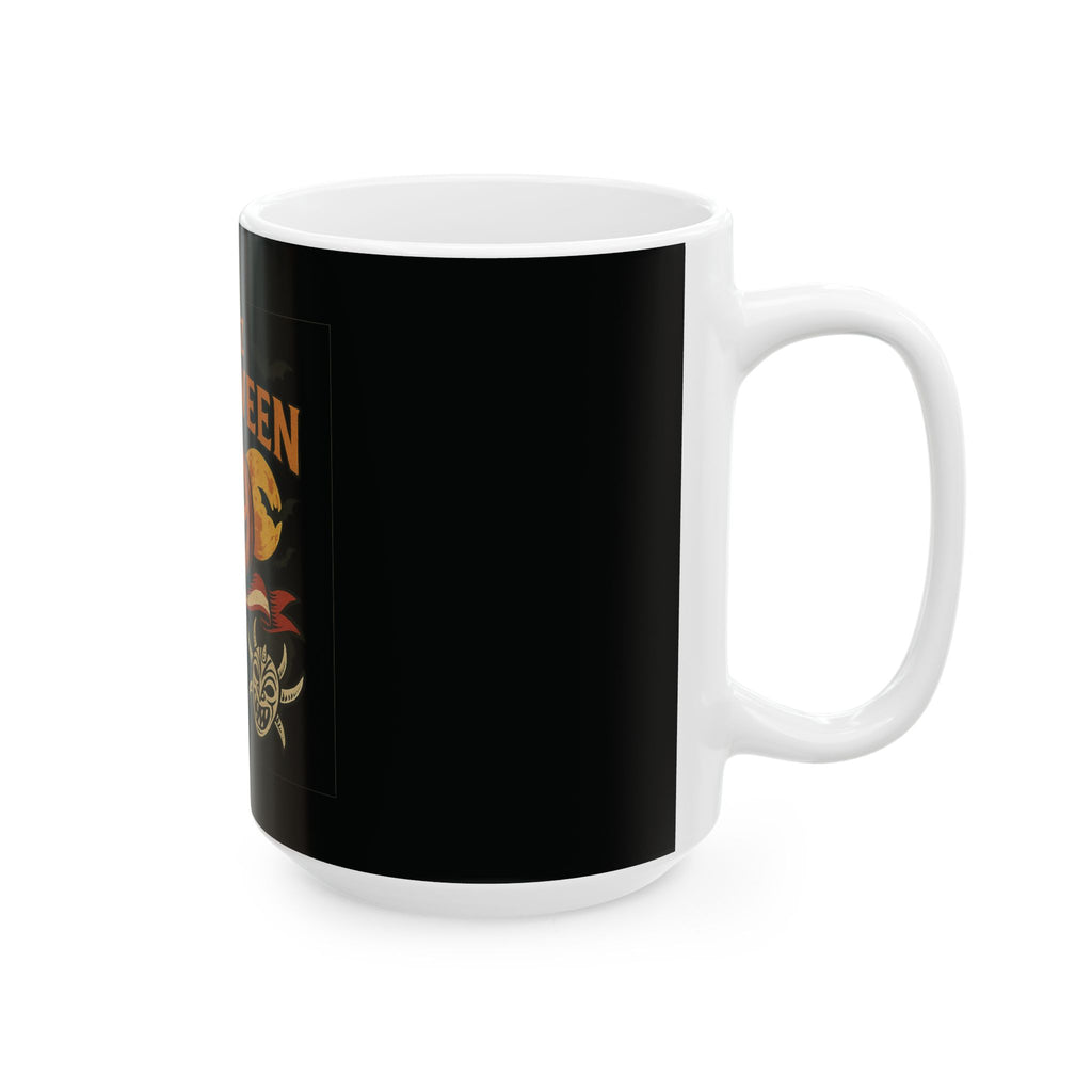 Halloween Fiesta Ceramic Mug - 11oz & 15oz, Spooky Coffee Cup, Pumpkin Design, Fall Decor, Halloween Gift, Fiesta Mugs