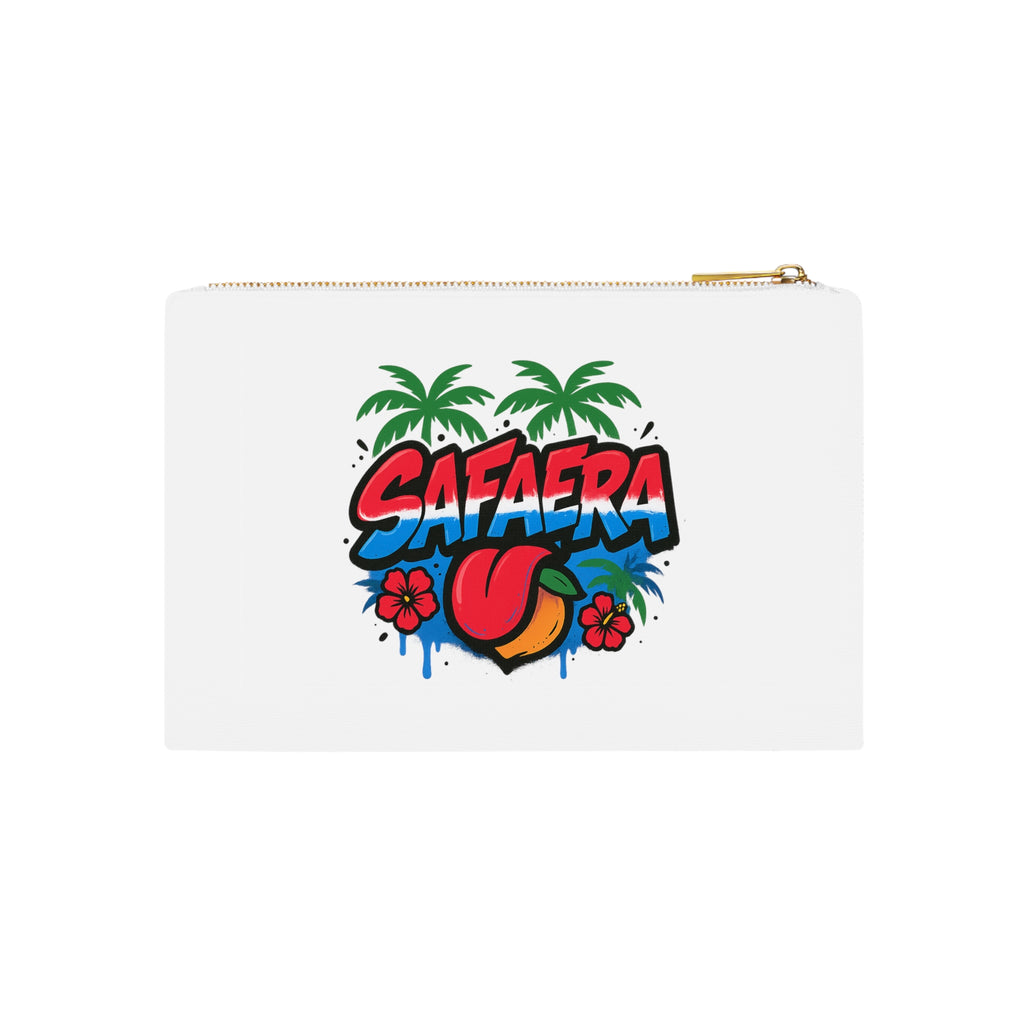 Vibrant Tropical Cosmetic Bag - Safaera Design 2, Makeup Pouch, Travel Organizer, Gift for Her, Summer Accessory
