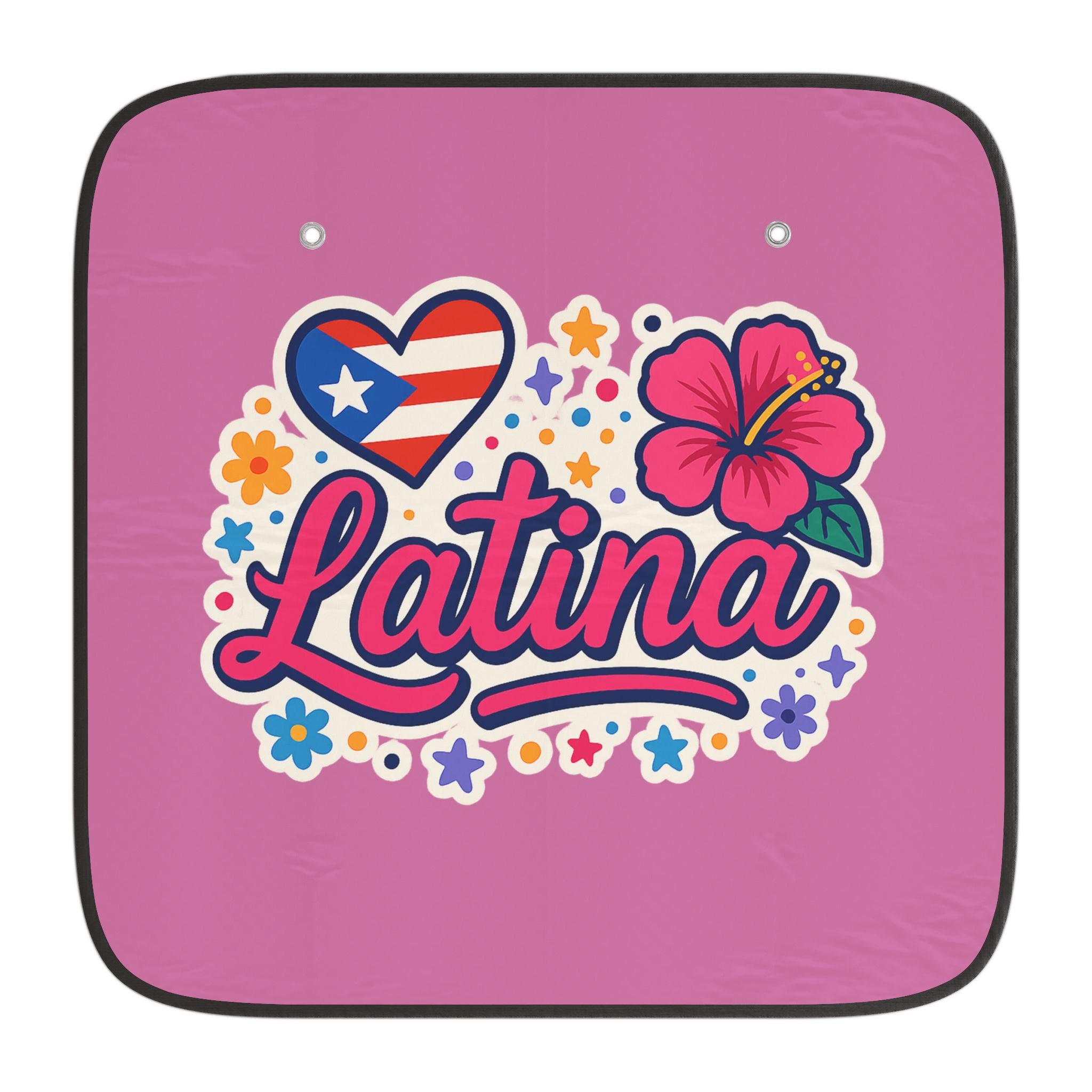 Colorful Latina Car Sun Shades, Fun Vehicle Accessories, Beach Days, Gift for Latina Friends, Summer Car Decor