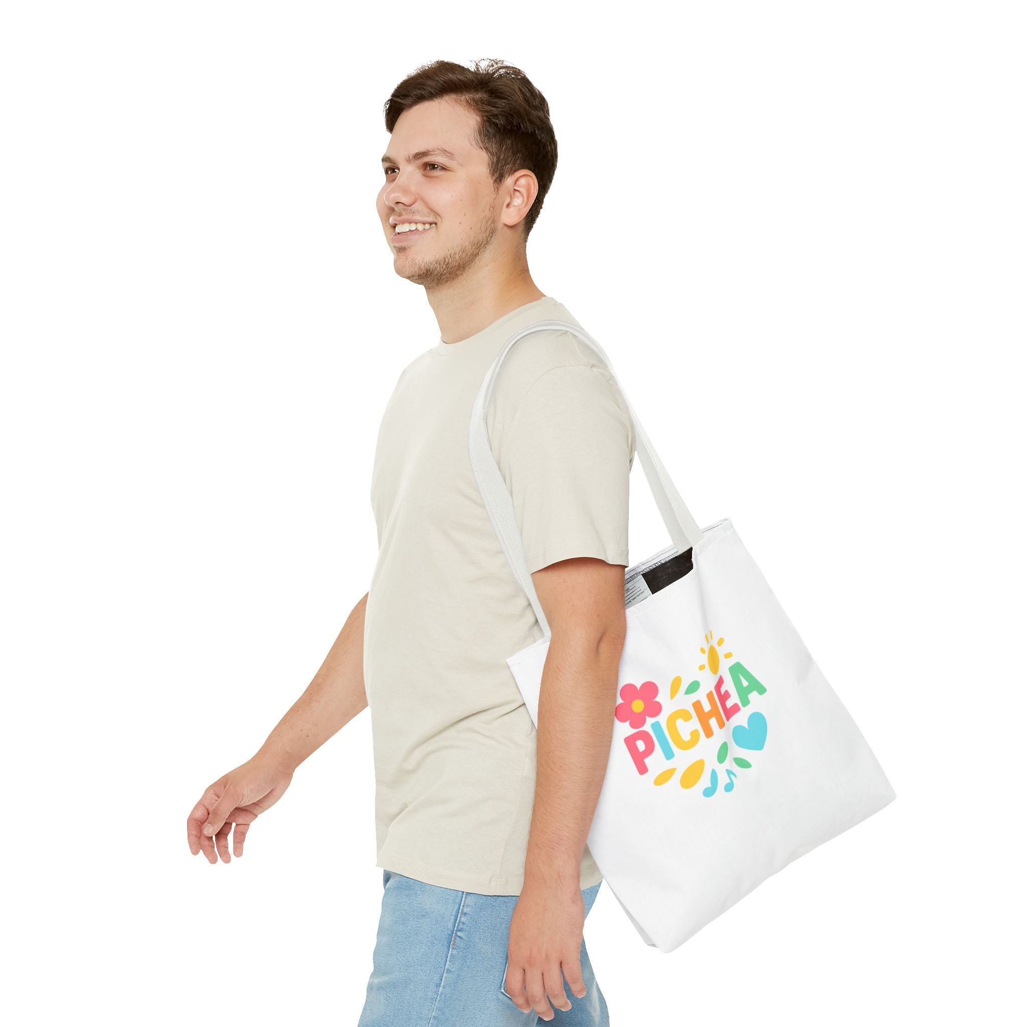 Pichea Colorful Floral Tote Bag, Shopping Bag, Beach Tote, Gift for Her, Eco-Friendly Bag, Spring/Summer Style