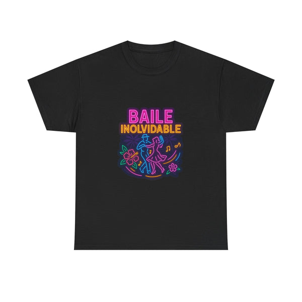 Unisex Heavy Cotton Tee Baile Inolvidable Front - Colorful 'Baile Inolvidable' T-Shirt