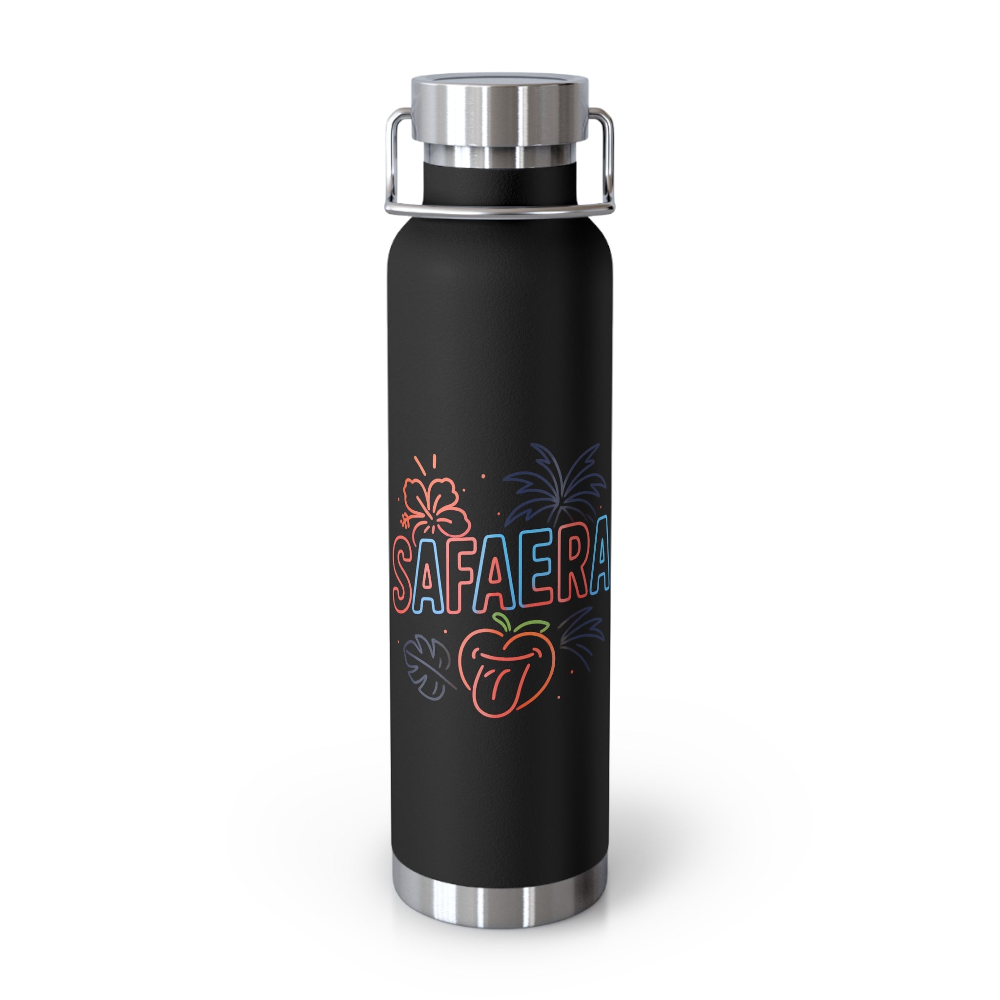 Safaera Insulated Water Bottle, 22oz, Tropical Vibe, Eco-Friendly Gift, Beach Day Essential, Summer Adventures, Hydration On-The-Go