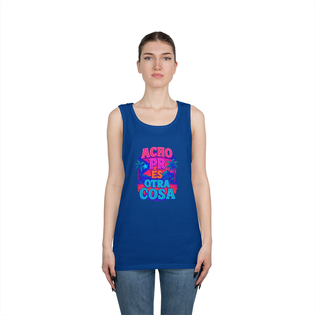 Colorful Graphic Tank Top, Unisex Cotton Summer Wear, Fun Tees for Parties, Vacation Essential, Gift Idea, Beachwear