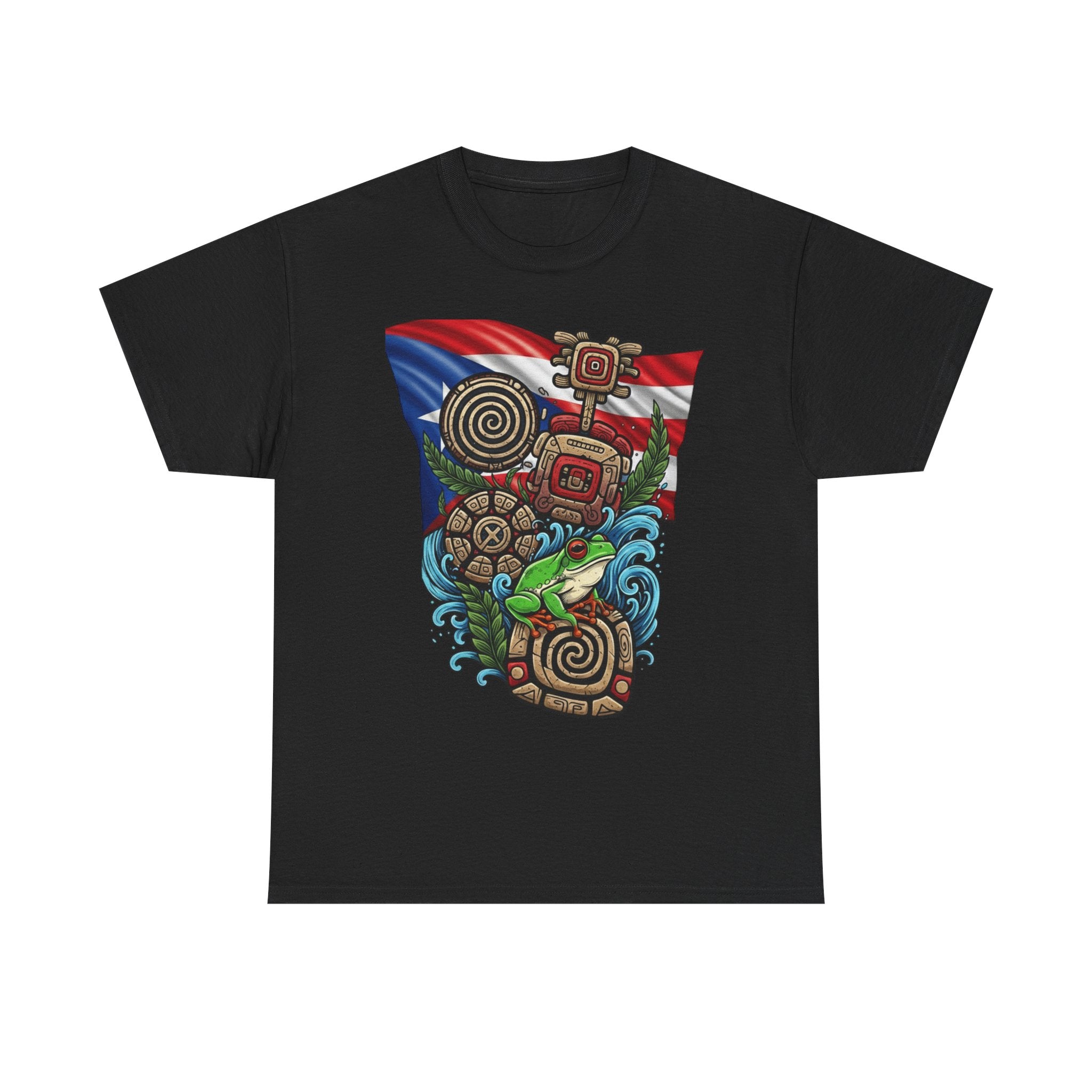 T-Shirt Featuring Tropical Island Design