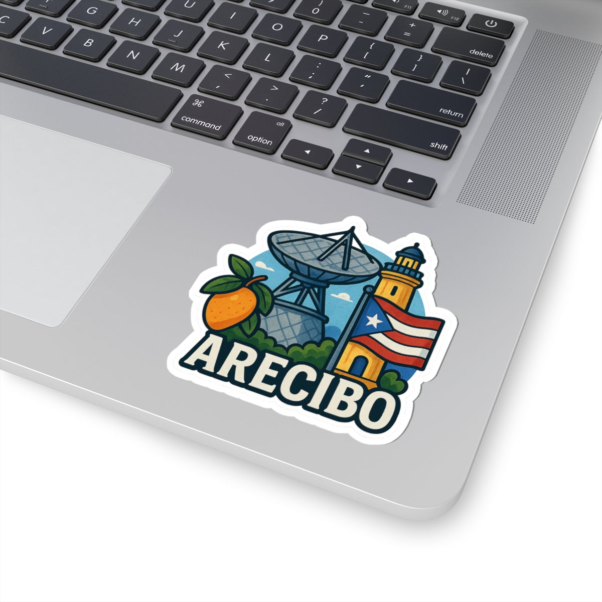 Arecibo Kiss-Cut Stickers - Tropical Puerto Rico Vibe, Great for Laptops, Journals, Water Bottles, Gifts, Travel Decor