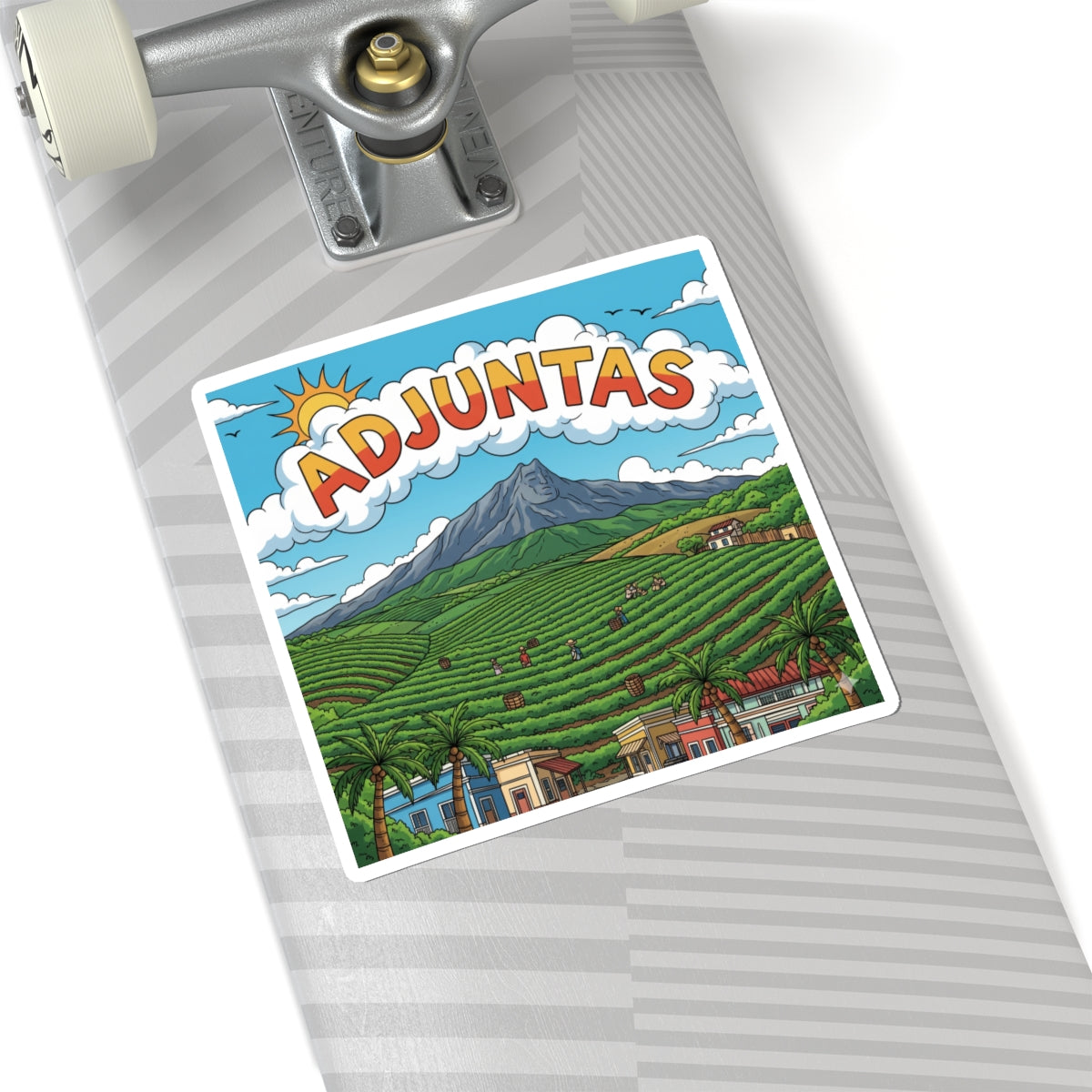 Adjuntas Kiss-Cut Stickers