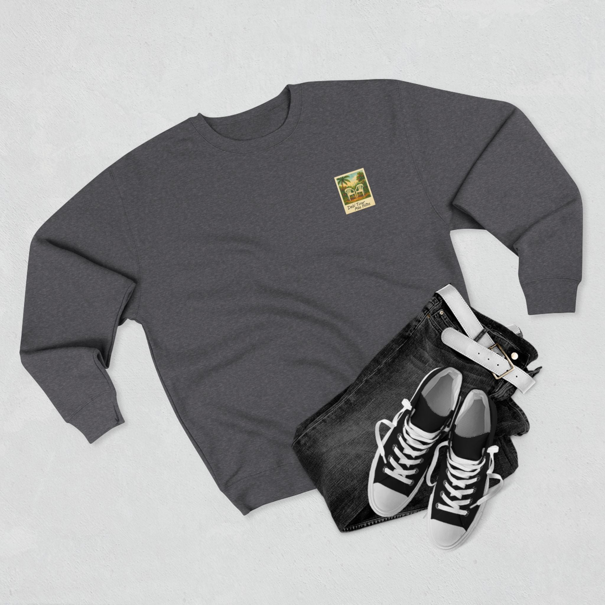 Cozy Vintage-Inspired Crewneck Sweatshirt, Casual Wear, Gift for Friends, Summer Vibes, Relaxed Style, Outdoor Gatherings, Photography [...]