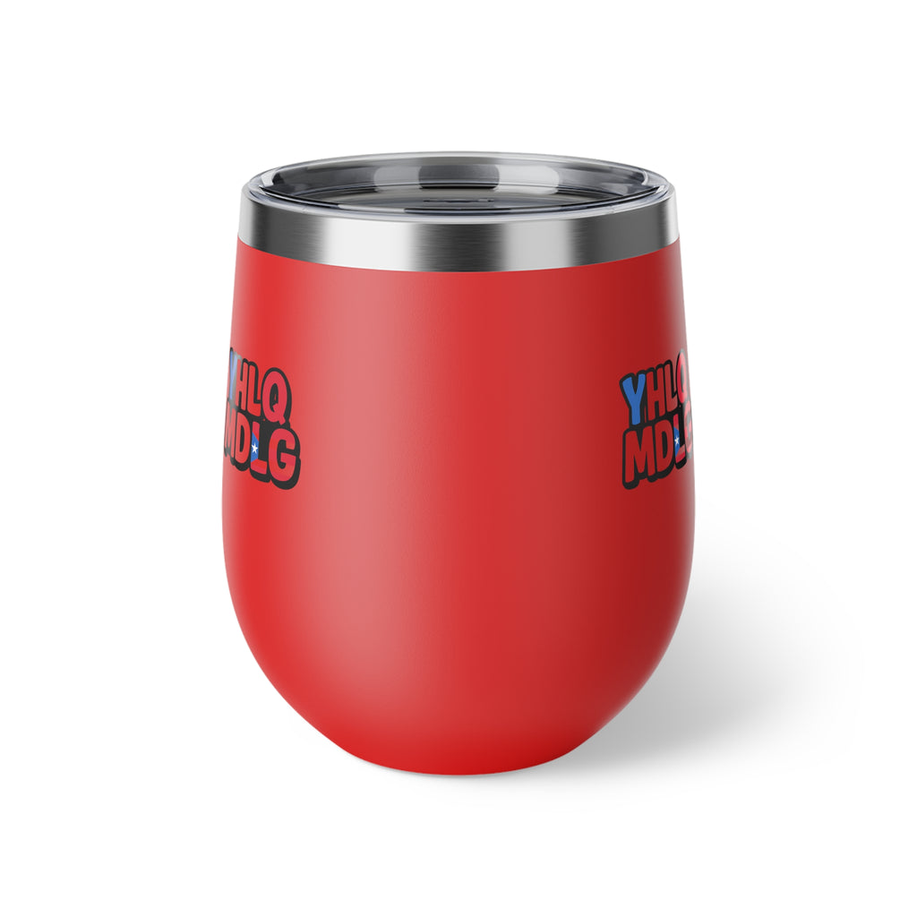 YHLQ MDLG Insulated Coffee Cup, Travel Mug, Stainless Steel Wine Glass, Unique Gifts, Red Cup for Holidays
