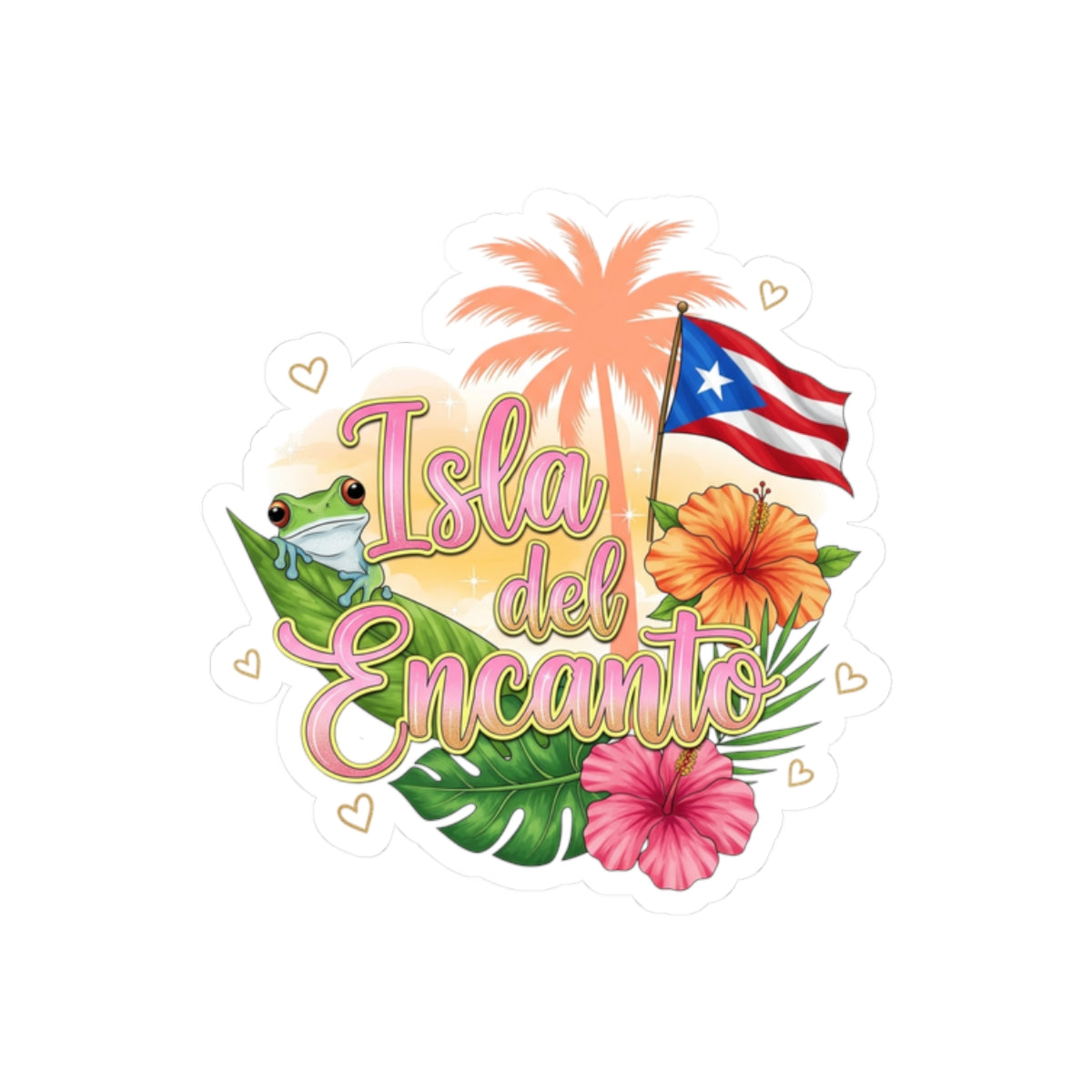 Isla del Encanto Vibrant Tropical Kiss-Cut Stickers