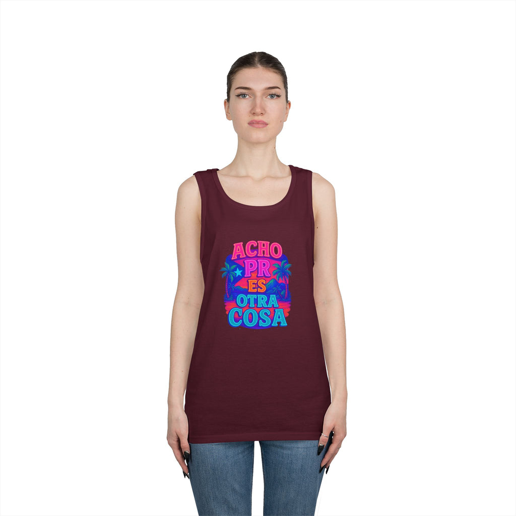 Colorful Graphic Tank Top, Unisex Cotton Summer Wear, Fun Tees for Parties, Vacation Essential, Gift Idea, Beachwear