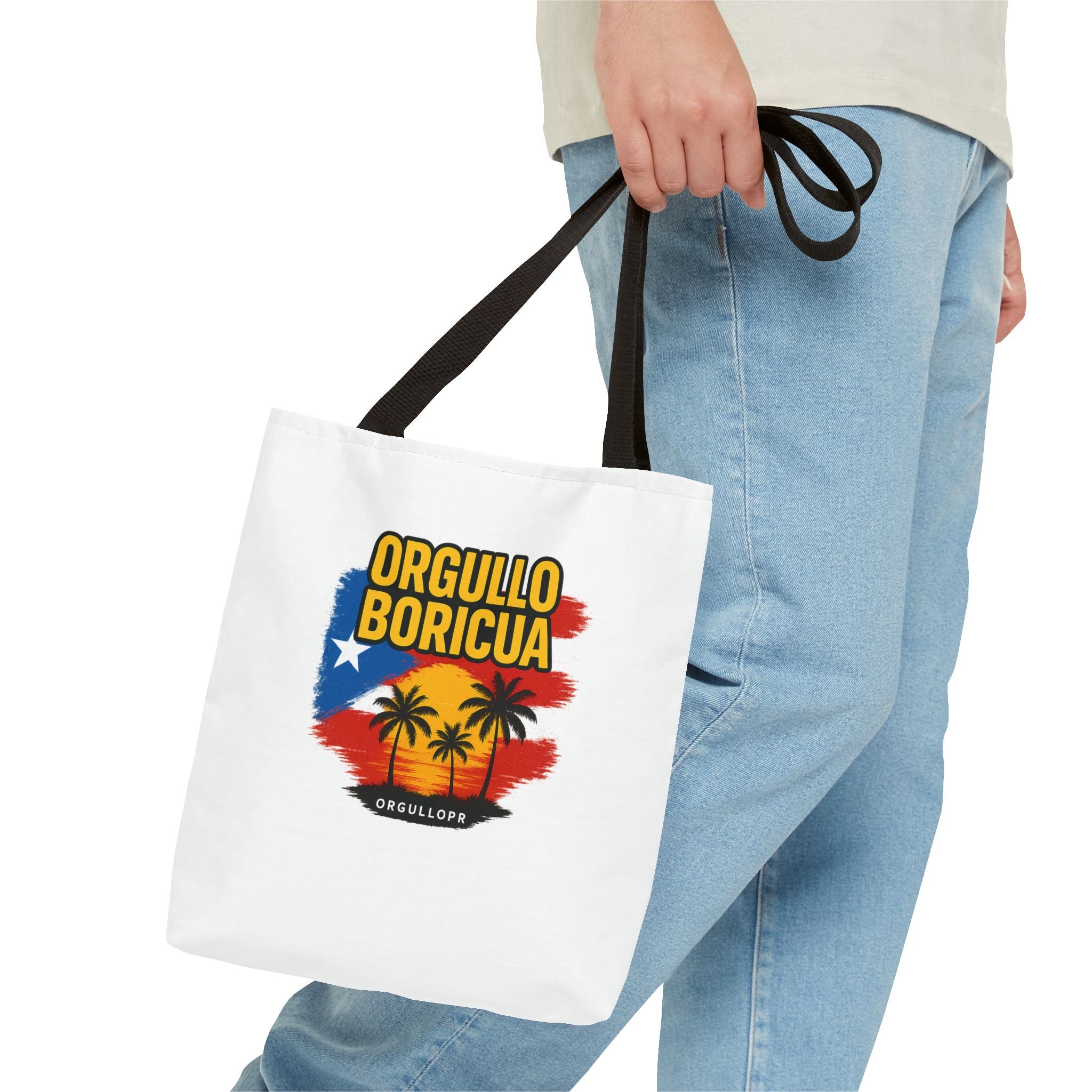Proud Boricua Tote Bag - Puerto Rican Flag Design