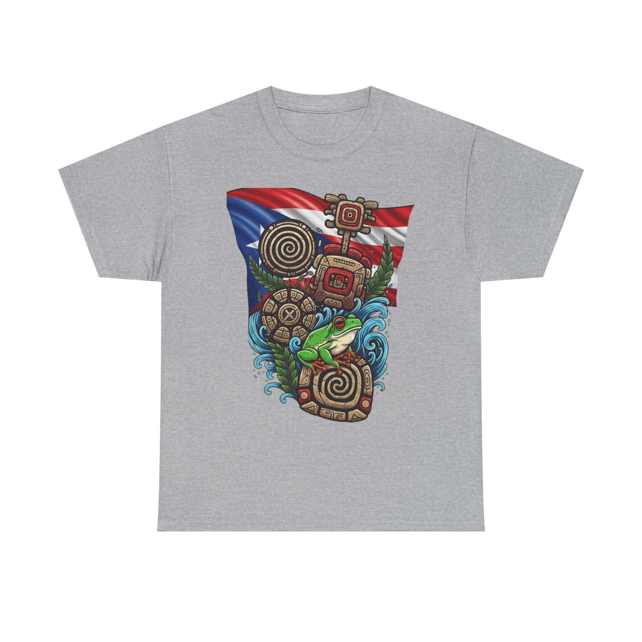 T-Shirt Featuring Tropical Island Design