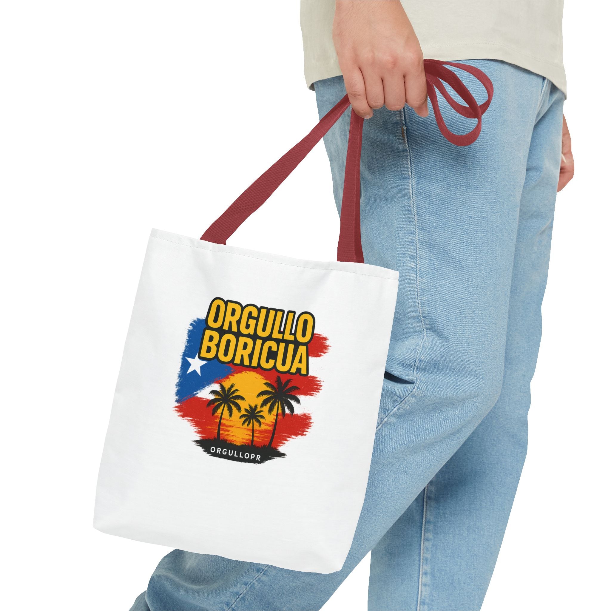 Proud Boricua Tote Bag - Puerto Rican Flag Design