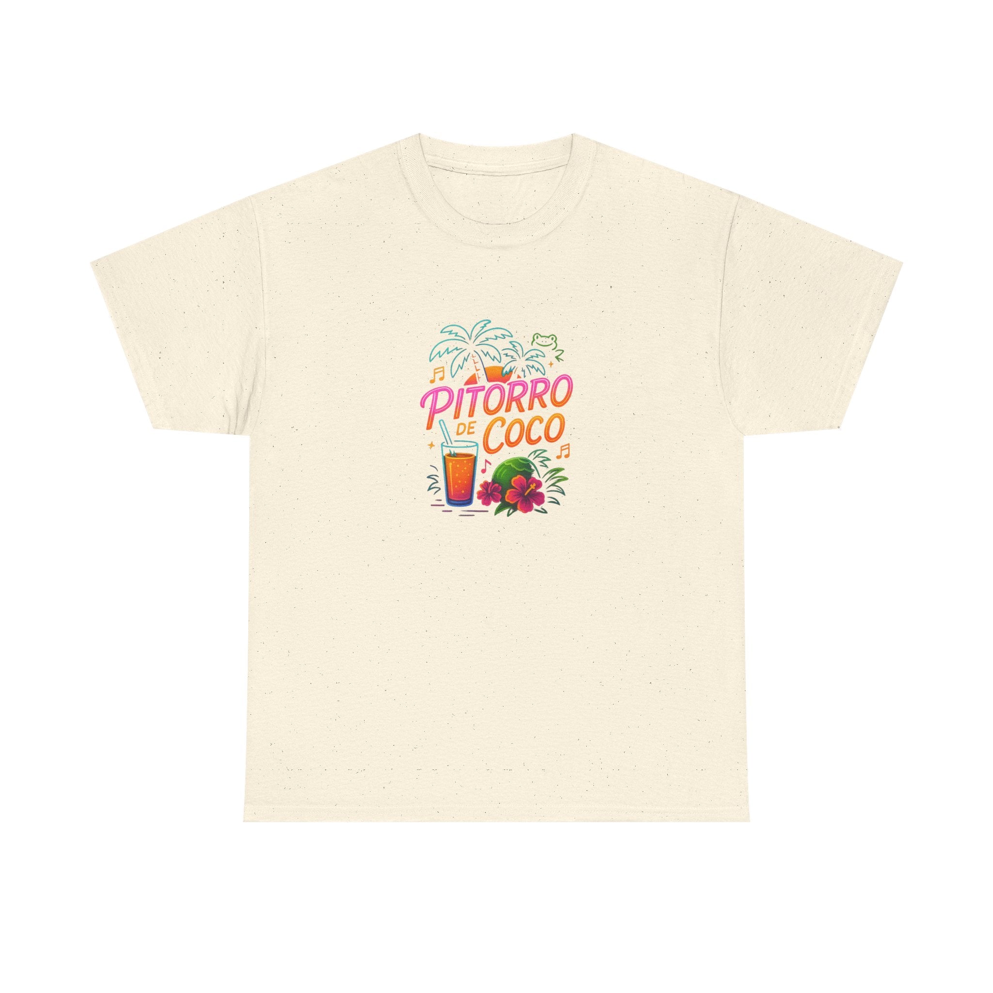 Pitorro Coco Graphic Tee, Summer Vibes Shirt, Unisex Heavy Cotton Tee, Tropical Drink Tee, Casual Wear for Beach Lovers