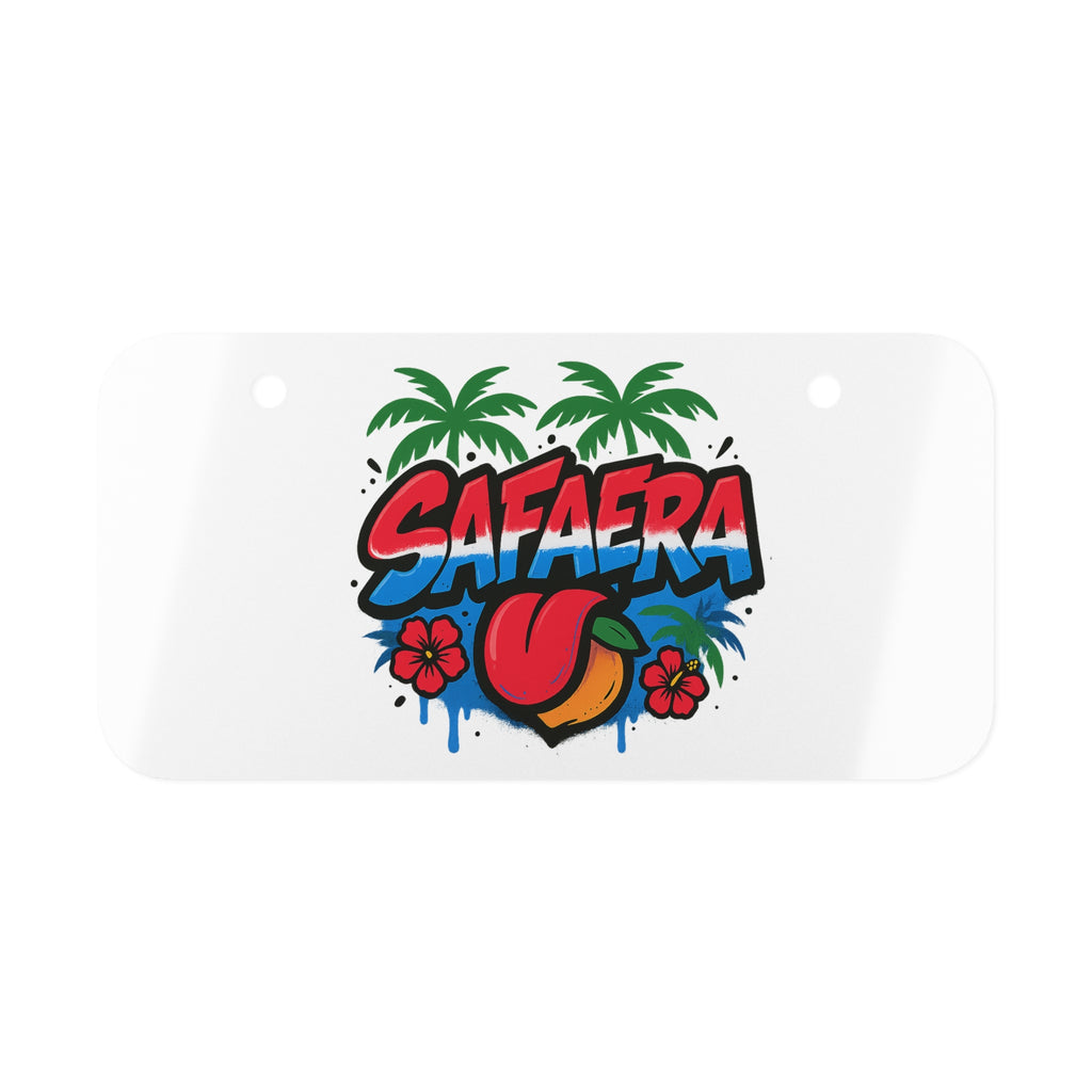 Custom Mini License Plate with Tropical Vibe, Perfect for Decor, Gifts, Car Enthusiasts, Customization, Unique Wall Art