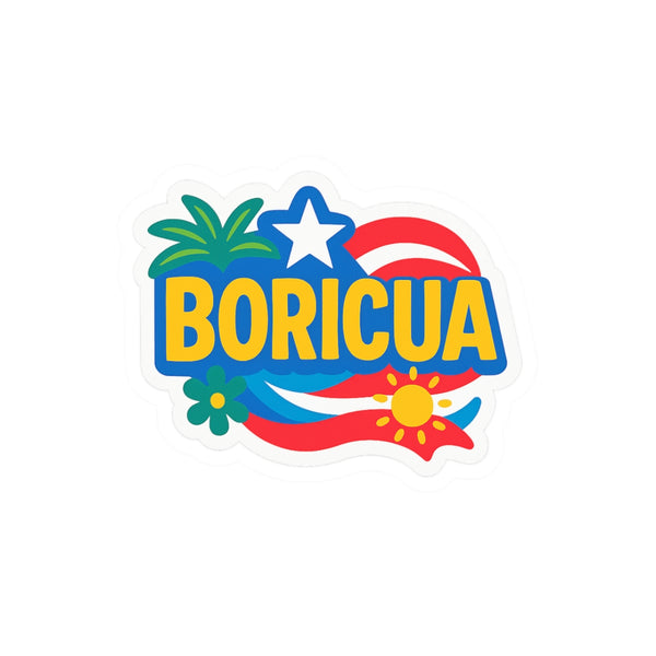 Boricua Kiss-Cut Stickers - Vibrant Puerto Rican Pride