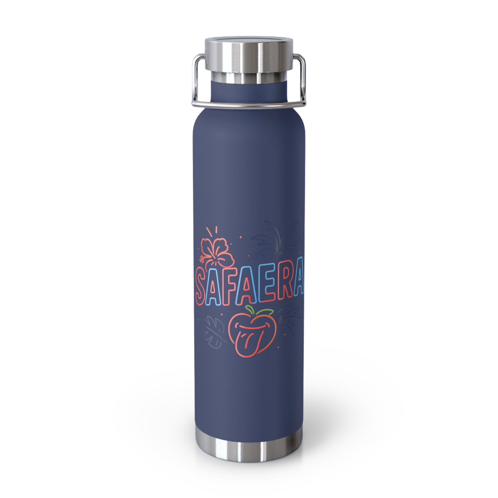 Safaera Insulated Water Bottle, 22oz, Tropical Vibe, Eco-Friendly Gift, Beach Day Essential, Summer Adventures, Hydration On-The-Go