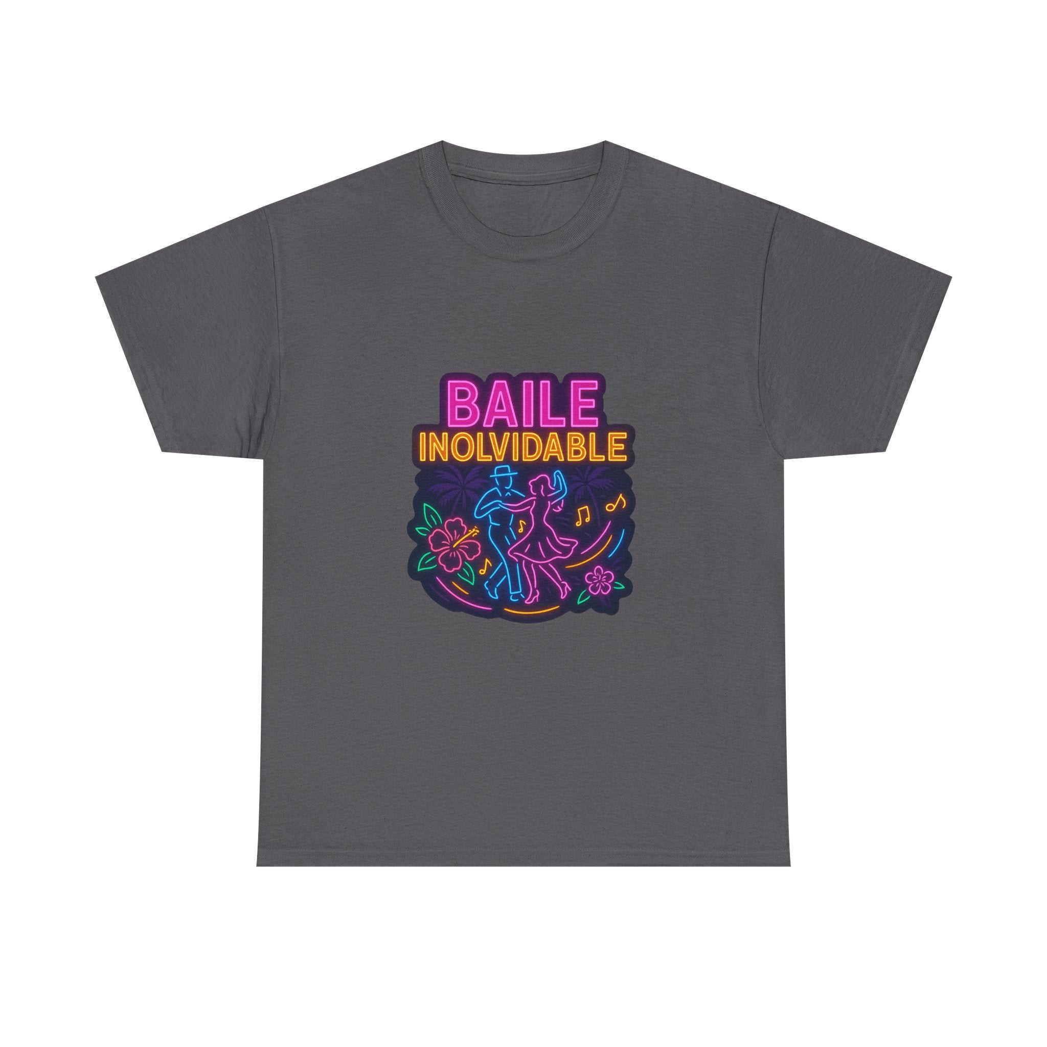 Unisex Heavy Cotton Tee Baile Inolvidable Front - Colorful 'Baile Inolvidable' T-Shirt