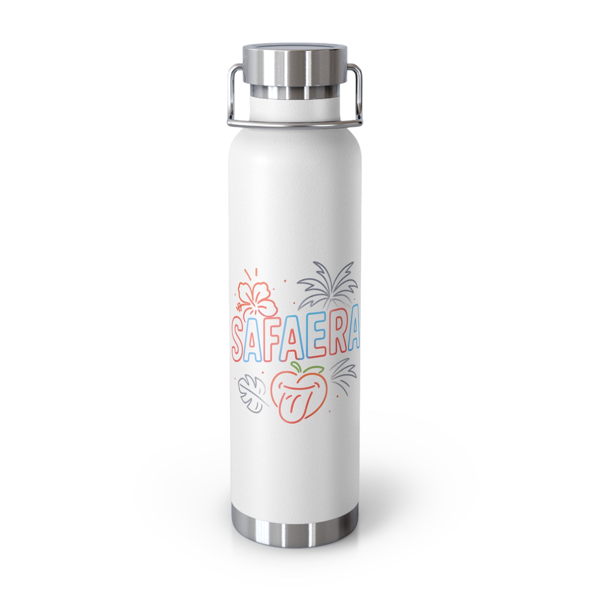 Safaera Insulated Water Bottle, 22oz, Tropical Vibe, Eco-Friendly Gift, Beach Day Essential, Summer Adventures, Hydration On-The-Go