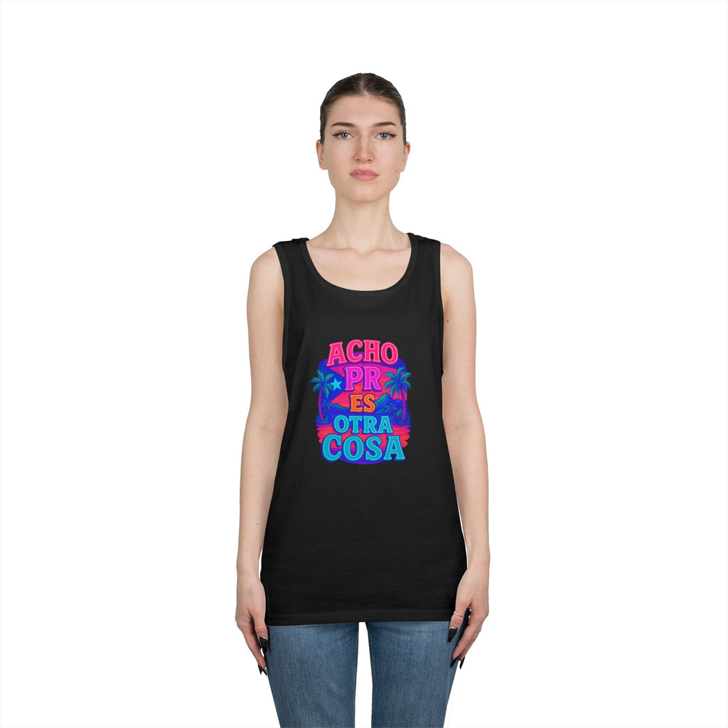 Colorful Graphic Tank Top, Unisex Cotton Summer Wear, Fun Tees for Parties, Vacation Essential, Gift Idea, Beachwear