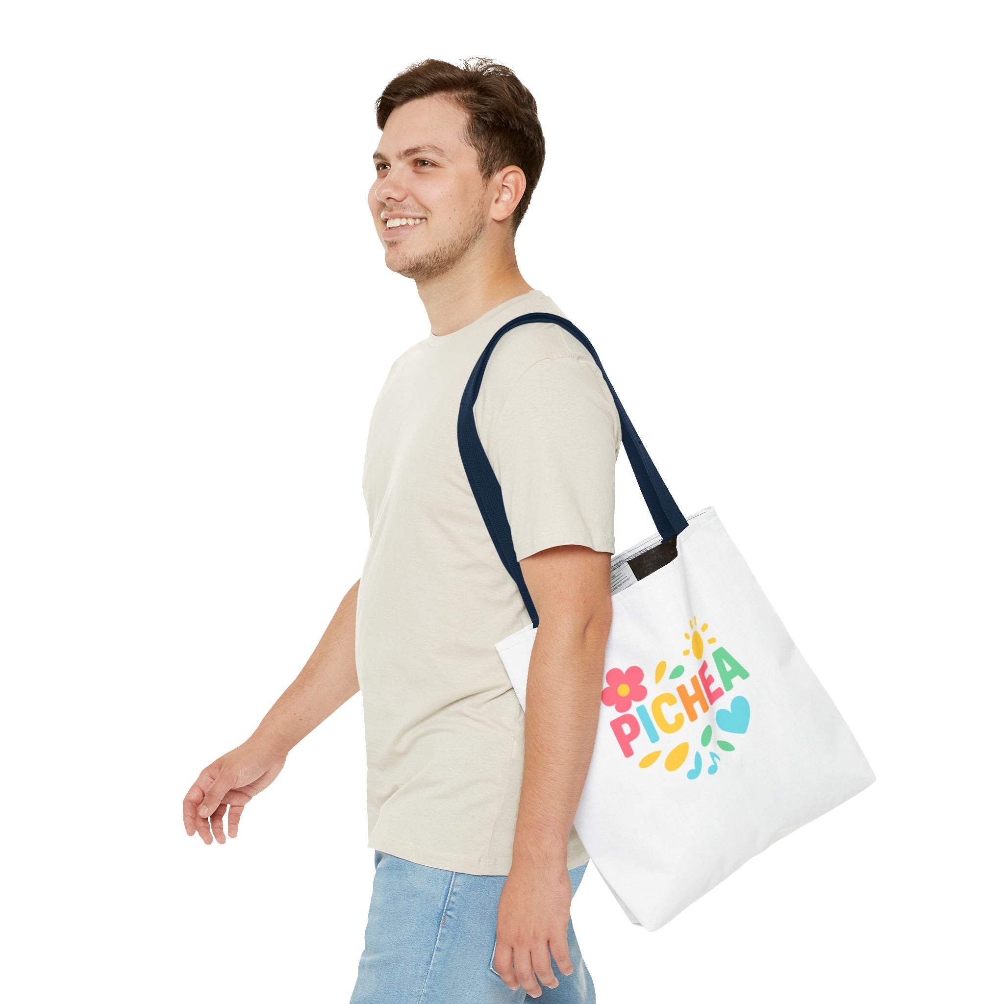 Pichea Colorful Floral Tote Bag, Shopping Bag, Beach Tote, Gift for Her, Eco-Friendly Bag, Spring/Summer Style