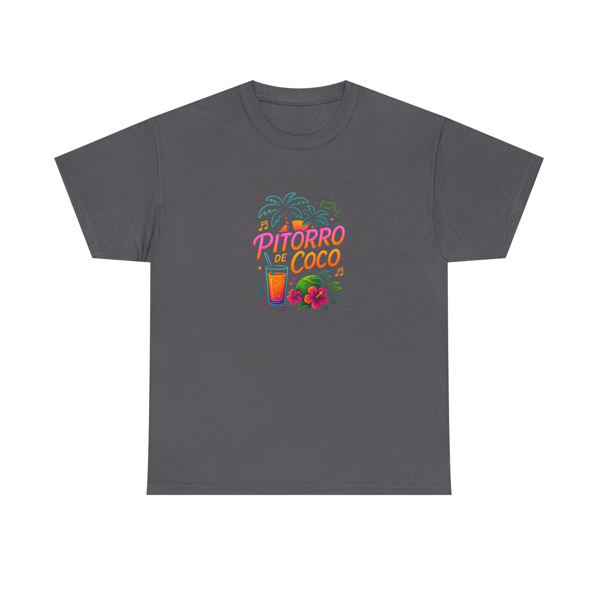 Pitorro Coco Graphic Tee, Summer Vibes Shirt, Unisex Heavy Cotton Tee, Tropical Drink Tee, Casual Wear for Beach Lovers