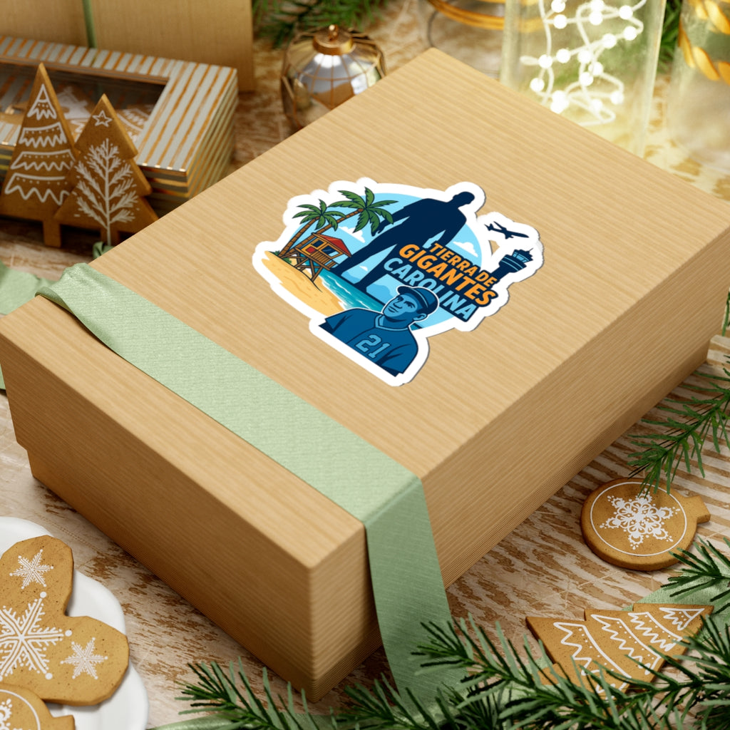 Tropical Kiss-Cut Stickers featuring Carolina Giants, Perfect for Travel Lovers, Laptop Decor, Gifts, Summer Vibes, Beach Decor