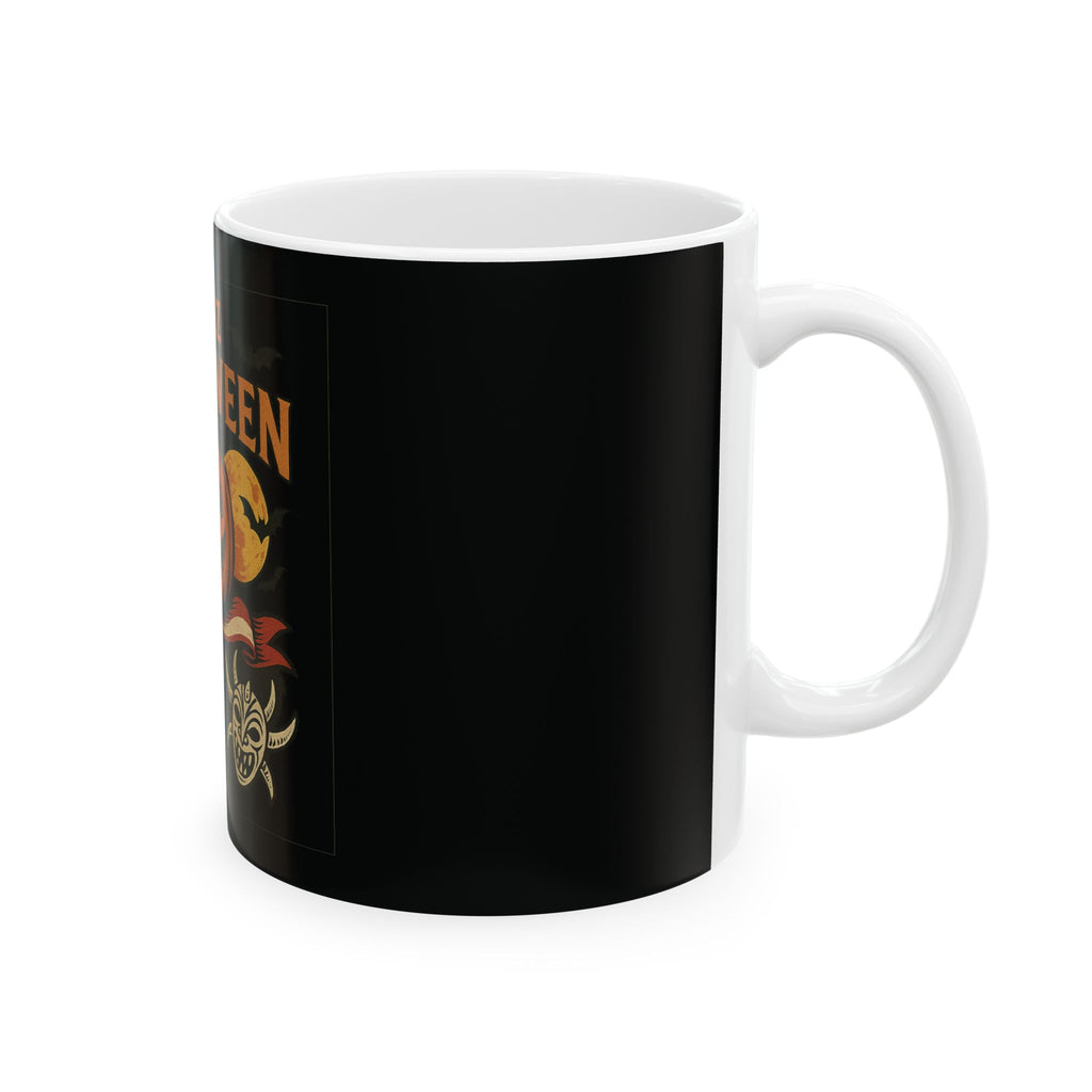 Halloween Fiesta Ceramic Mug - 11oz & 15oz, Spooky Coffee Cup, Pumpkin Design, Fall Decor, Halloween Gift, Fiesta Mugs