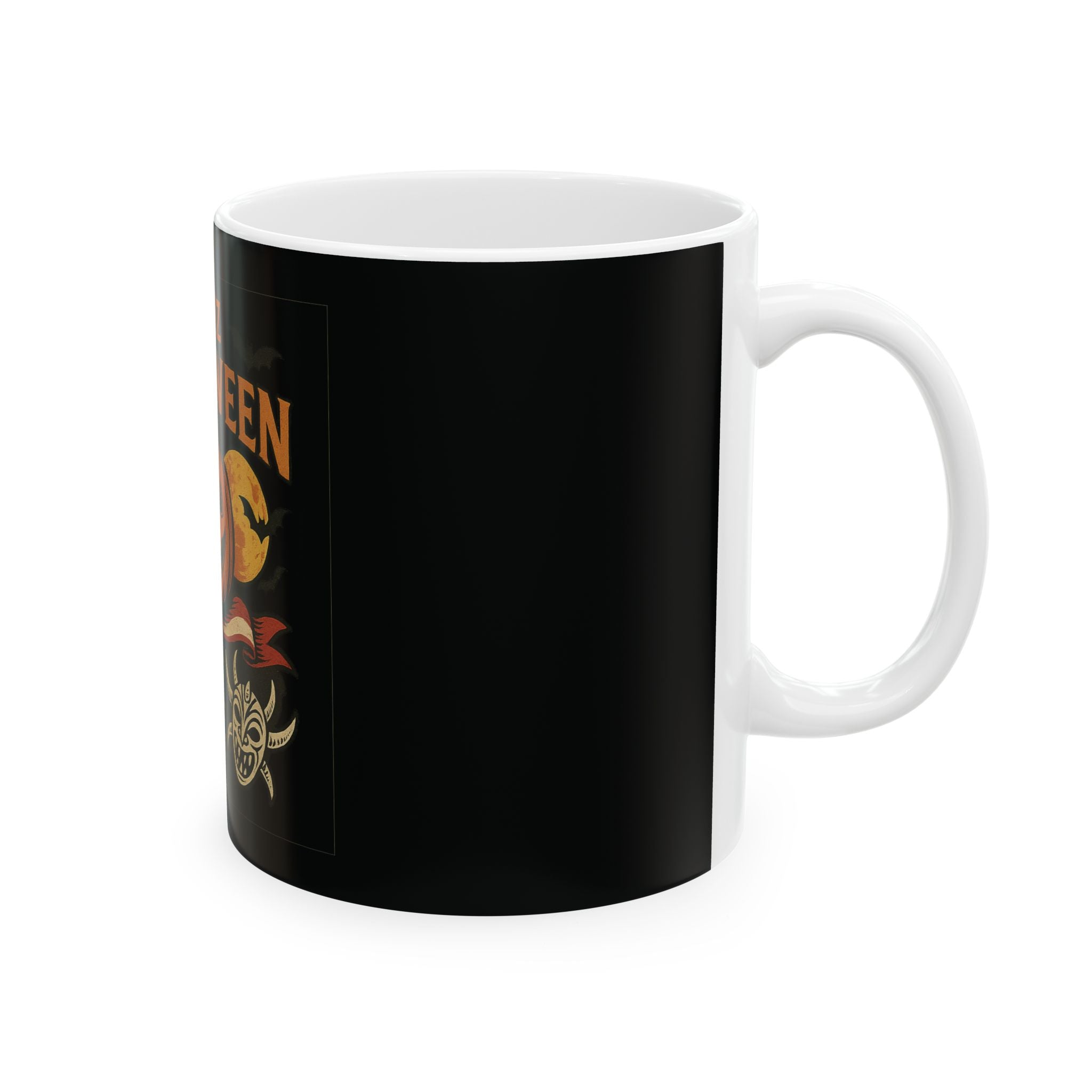 Halloween Fiesta Ceramic Mug - 11oz & 15oz, Spooky Coffee Cup, Pumpkin Design, Fall Decor, Halloween Gift, Fiesta Mugs