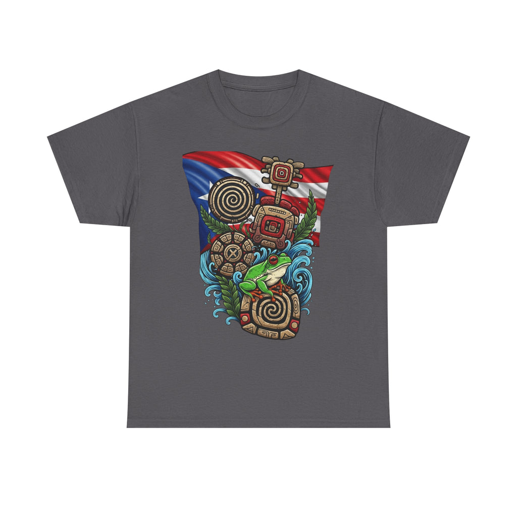 T-Shirt Featuring Tropical Island Design