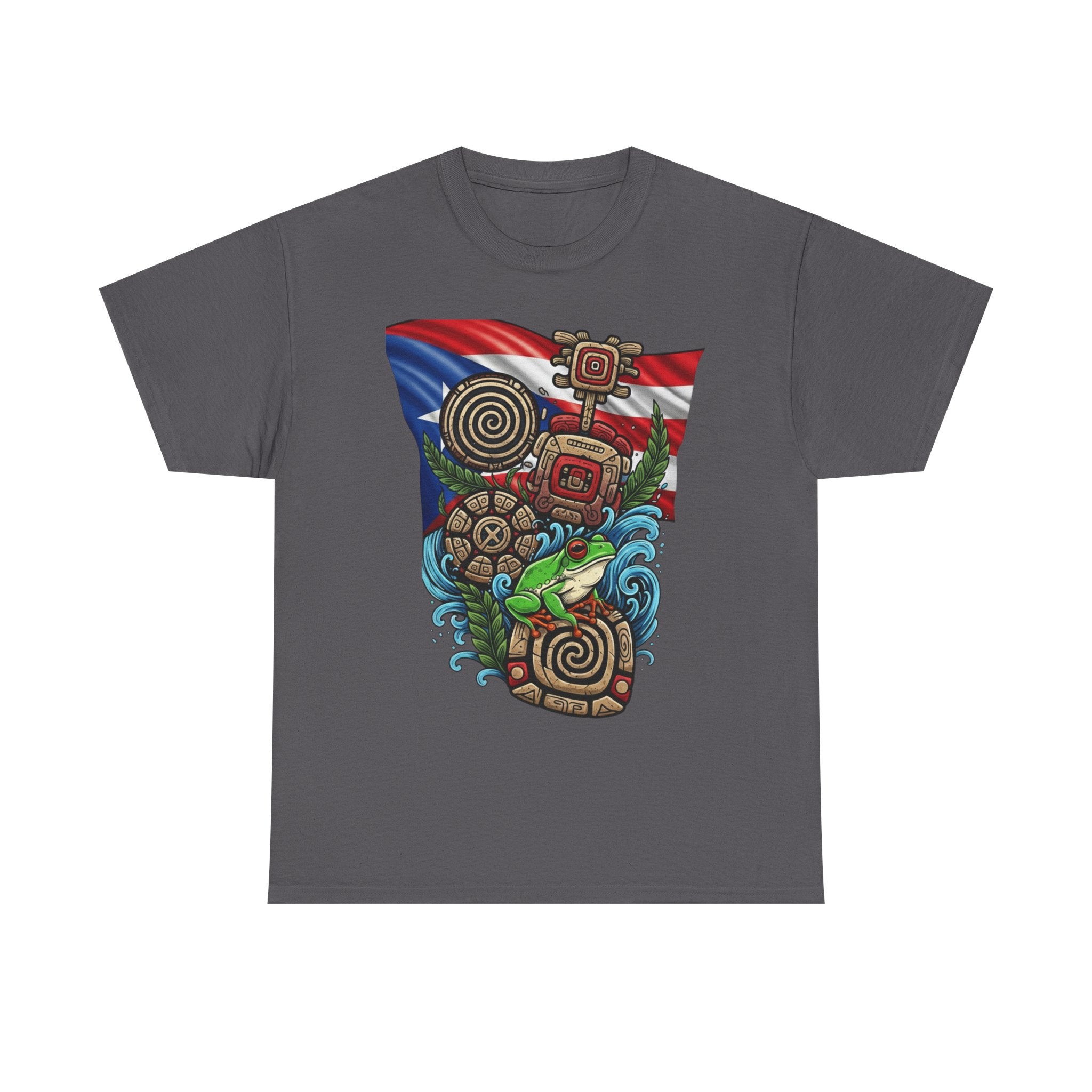 T-Shirt Featuring Tropical Island Design