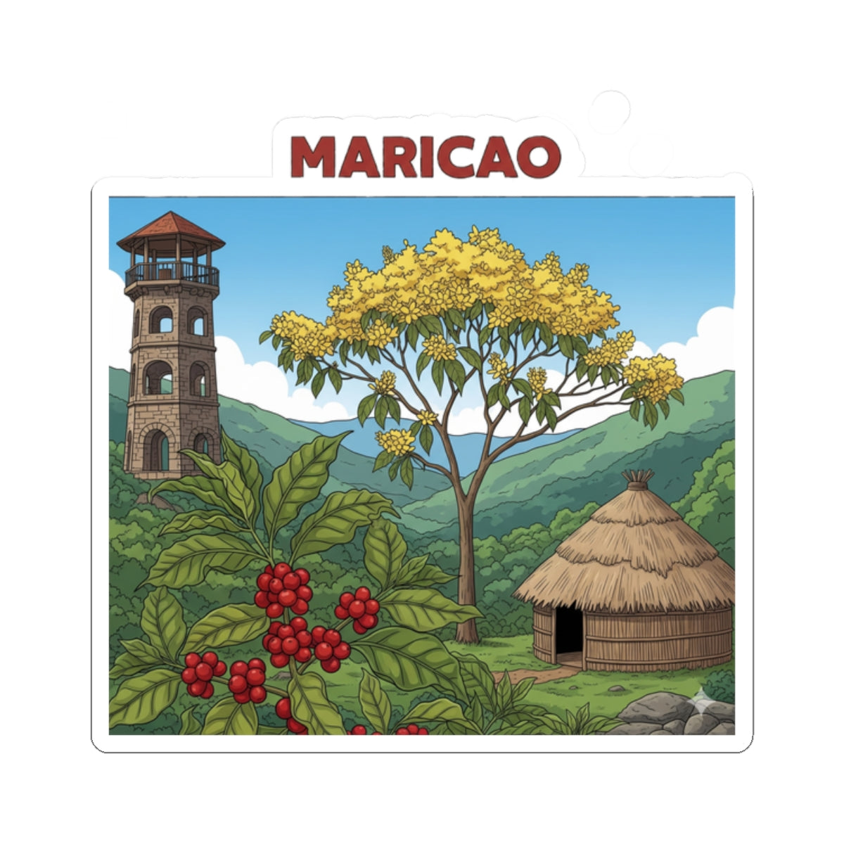 Maricao Kiss-Cut Stickers