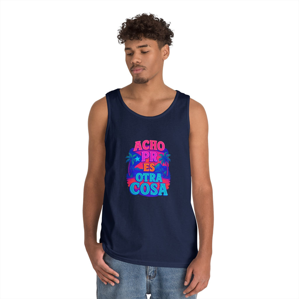 Colorful Graphic Tank Top, Unisex Cotton Summer Wear, Fun Tees for Parties, Vacation Essential, Gift Idea, Beachwear