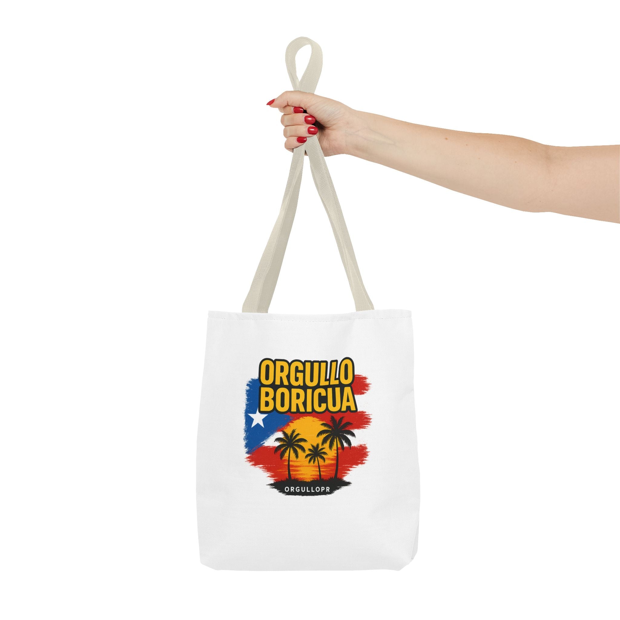 Proud Boricua Tote Bag - Puerto Rican Flag Design