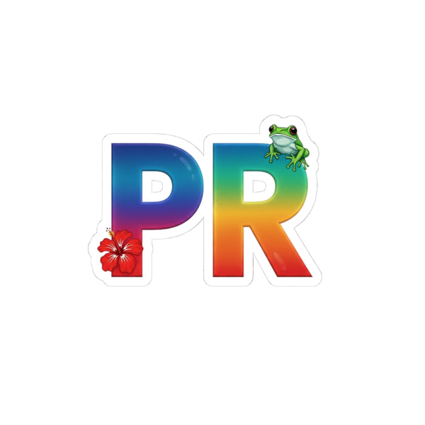 Colorful PR Kiss-Cut Stickers | Fun Decor, Laptop Accessories, Phone Stickers, Party Favors, Travel Mementos