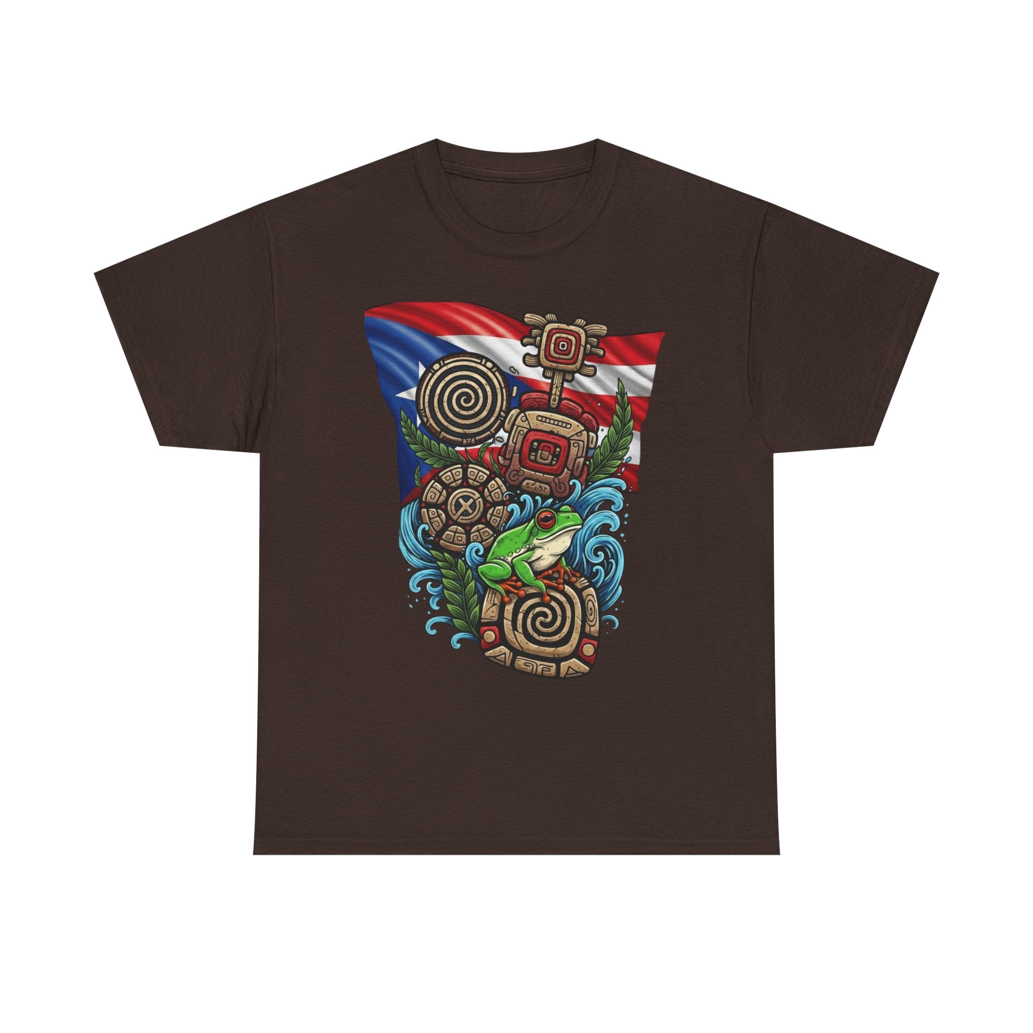 T-Shirt Featuring Tropical Island Design