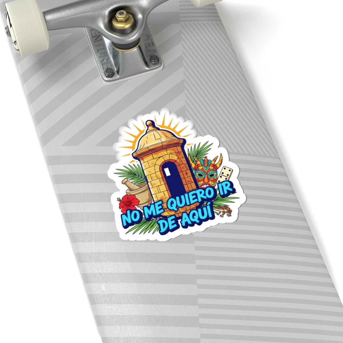 Kiss-Cut Sticker - "No Me Quiero Ir De Aquí" | Tropical Vibe, Fun Decor for Laptops, Scrapbooking, Gifts, Party Favors