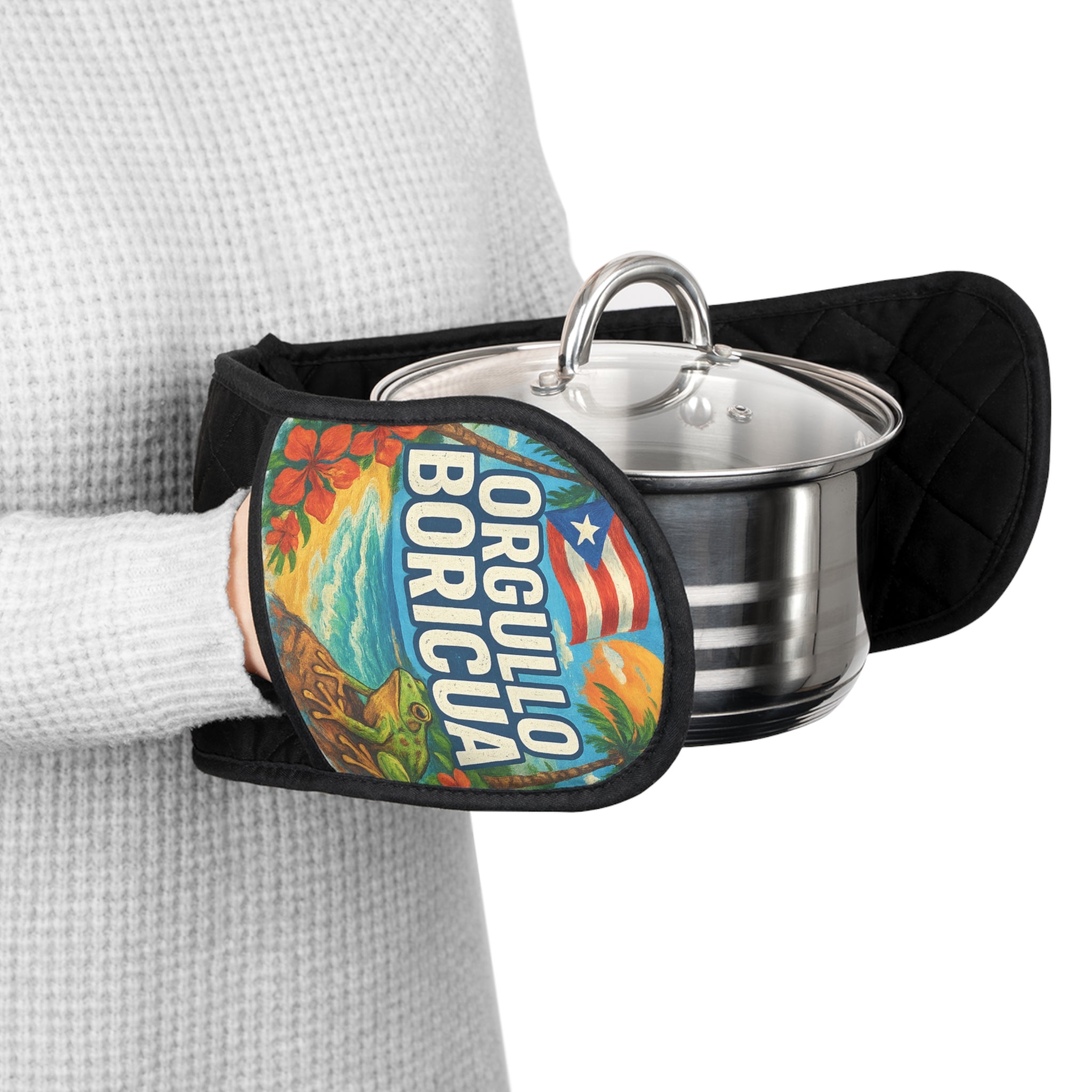 Puerto Rican Pride Oven Mitts, Kitchen Accessories, Cooking Gifts, Home Decor, Unique Chef Gifts, Island Vibes