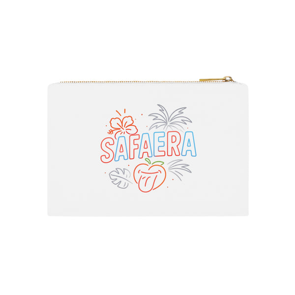 Colorful Floral Cosmetic Bag, Fun Makeup Organizer, Tropical Travel Pouch, Gift for Her, Personalized Beauty Case