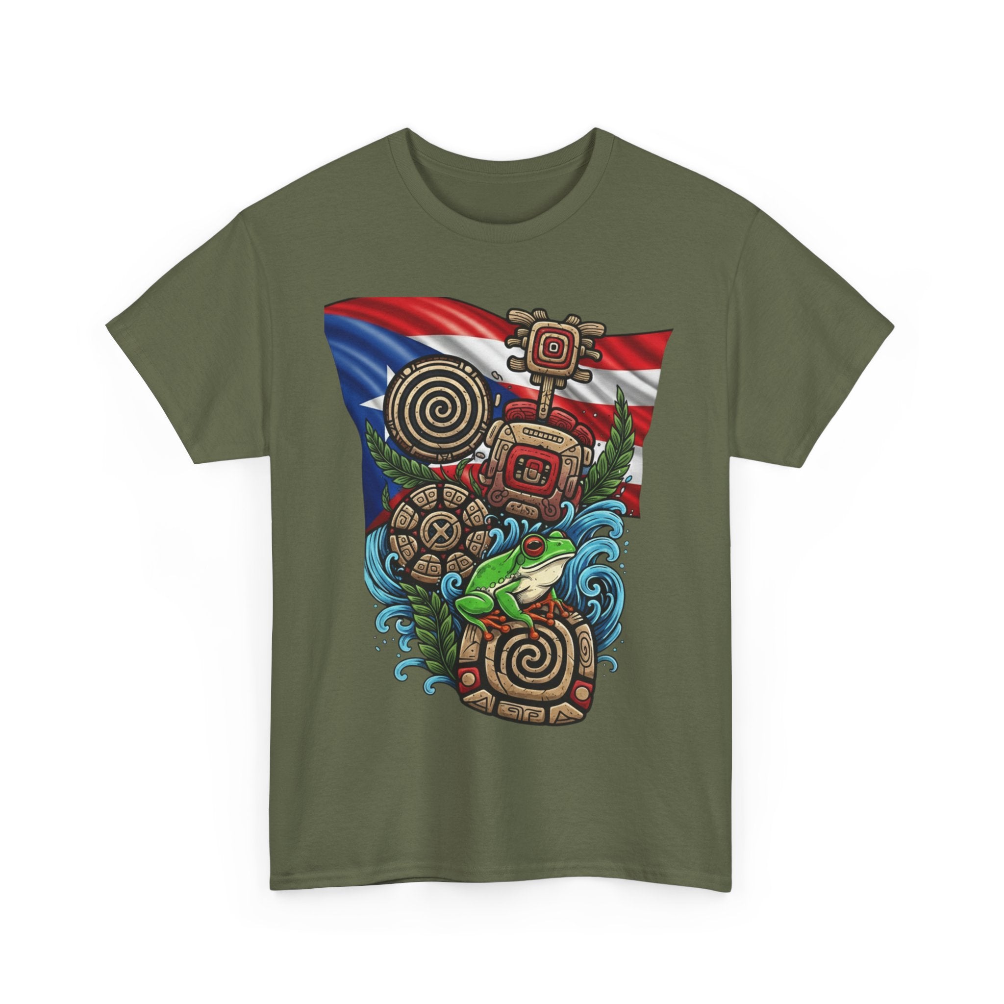 T-Shirt Featuring Tropical Island Design