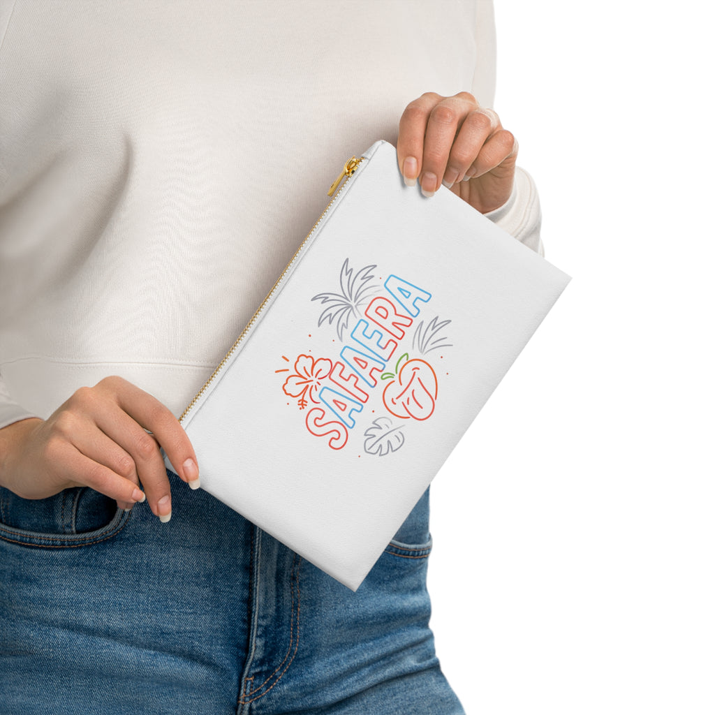 Colorful Floral Cosmetic Bag, Fun Makeup Organizer, Tropical Travel Pouch, Gift for Her, Personalized Beauty Case