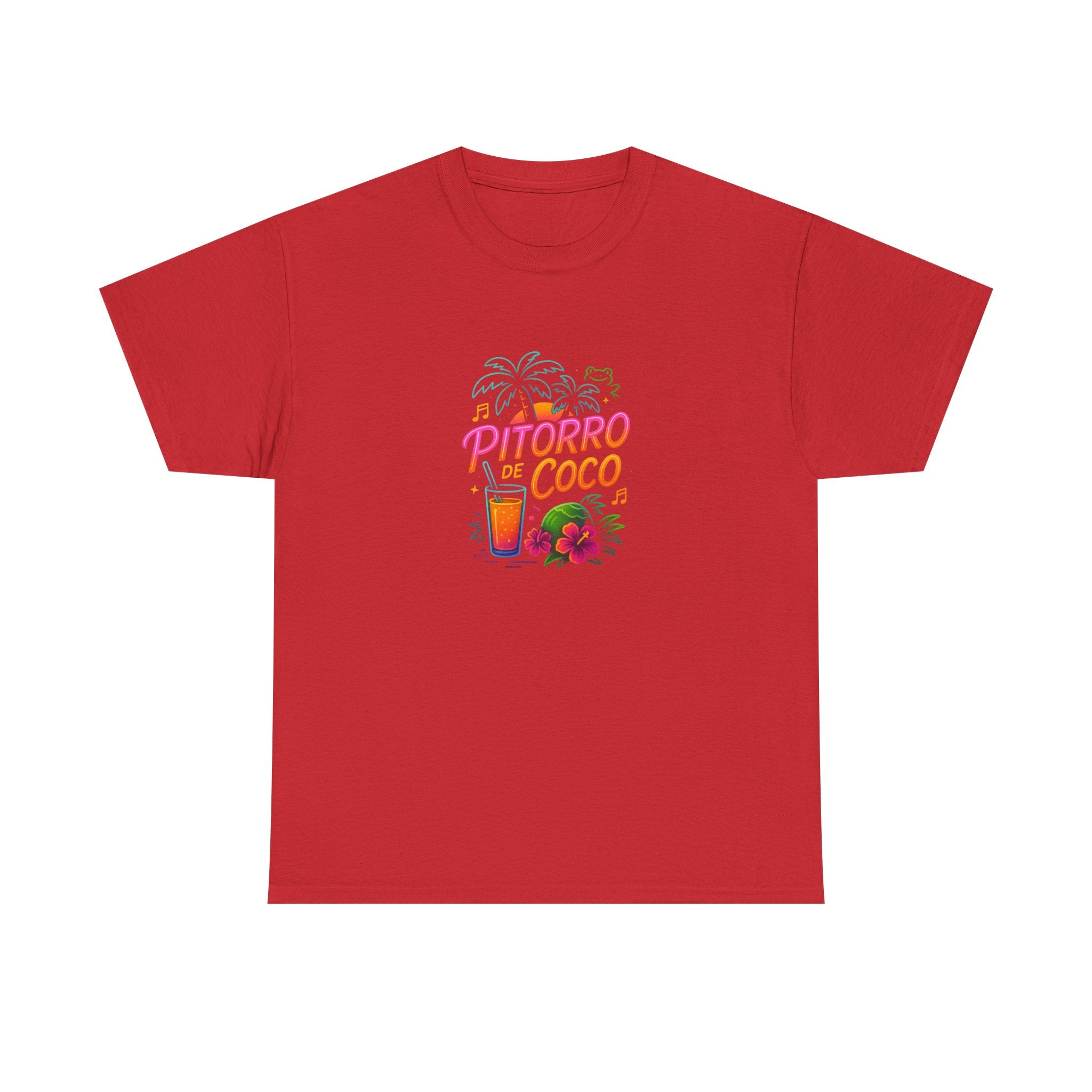 Pitorro Coco Graphic Tee, Summer Vibes Shirt, Unisex Heavy Cotton Tee, Tropical Drink Tee, Casual Wear for Beach Lovers