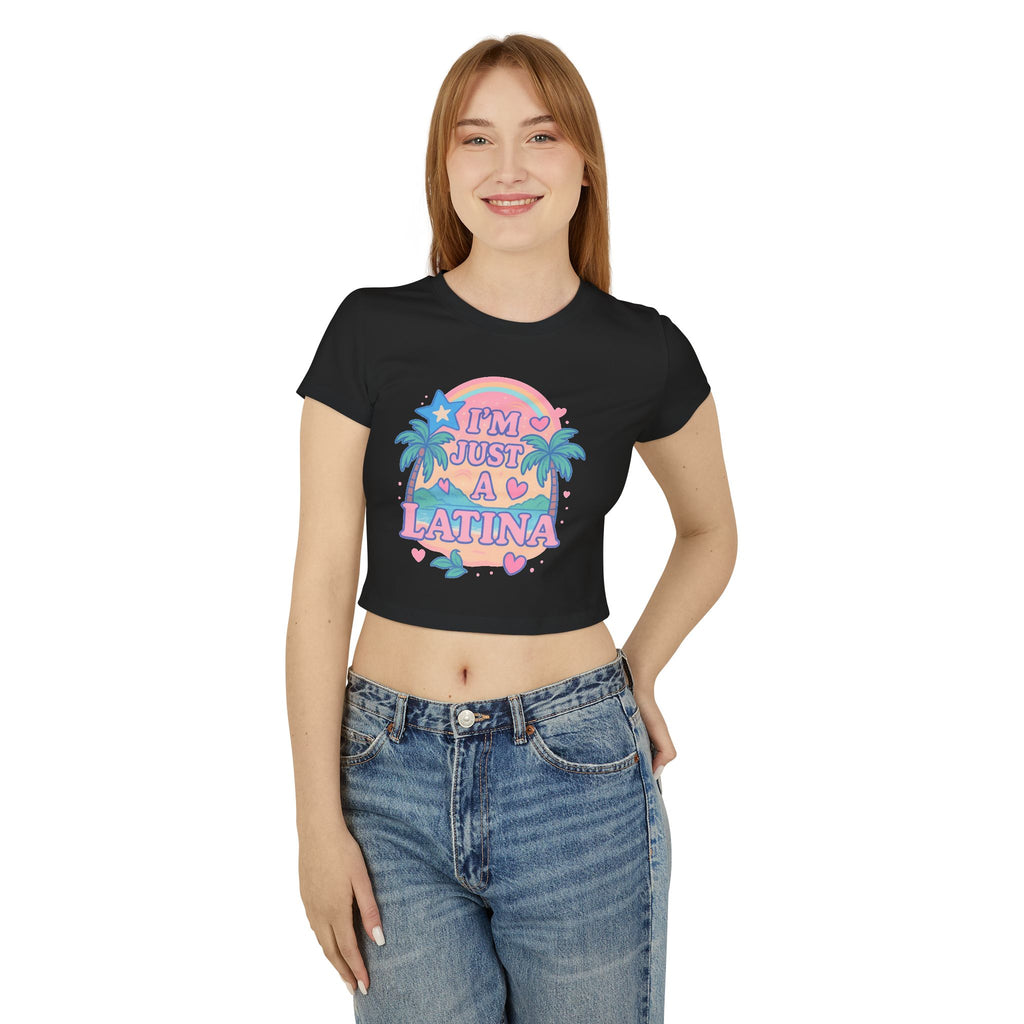 Cute Latina Baby Tee, Trendy Crop Top, Summer Vibes Shirt, Gift for Latinas, Casual Everyday Wear