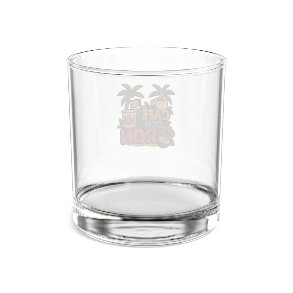 Café Con Ron Rocks Glass, Tropical Drinkware, Gift for Beach Lovers, Home Bar Decor, Unique Cocktails