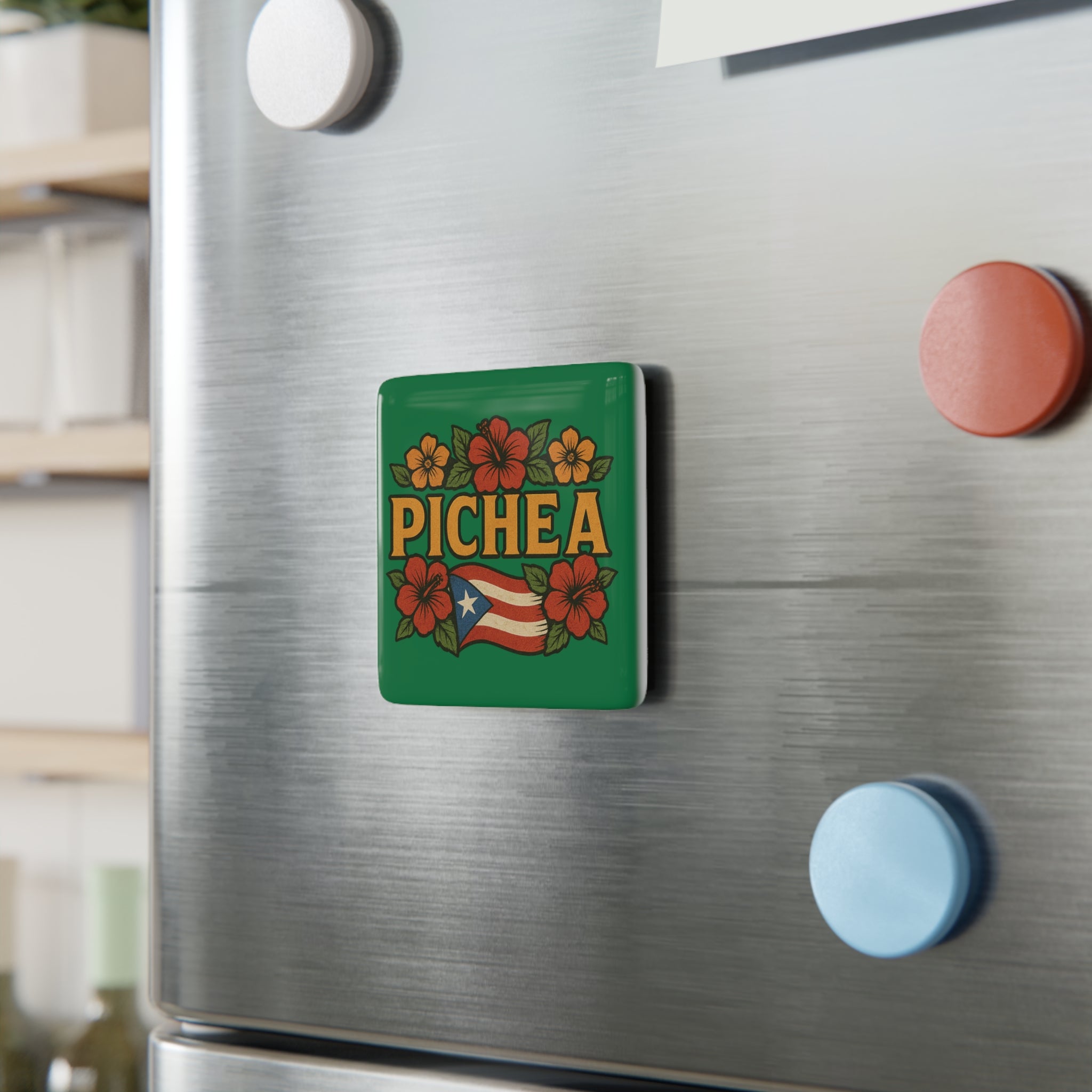 Vibrant Puerto Rican Magnet, Home Decor, Souvenir Gift, Fridge Magnet, Celebration, Travel Memorabilia, Cultural Art