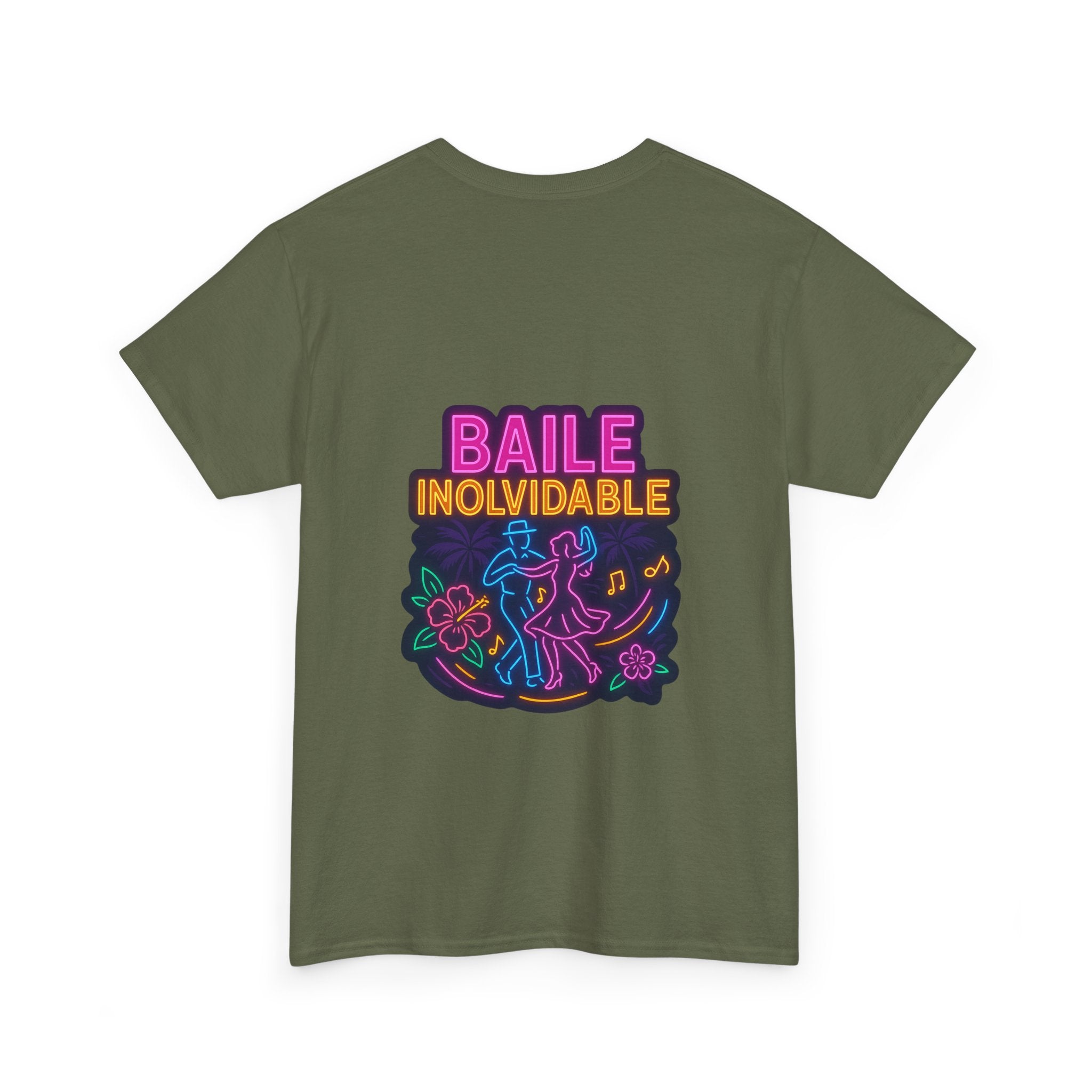 Unisex Heavy Cotton Tee - Colorful 'Baile Inolvidable' T-Shirt