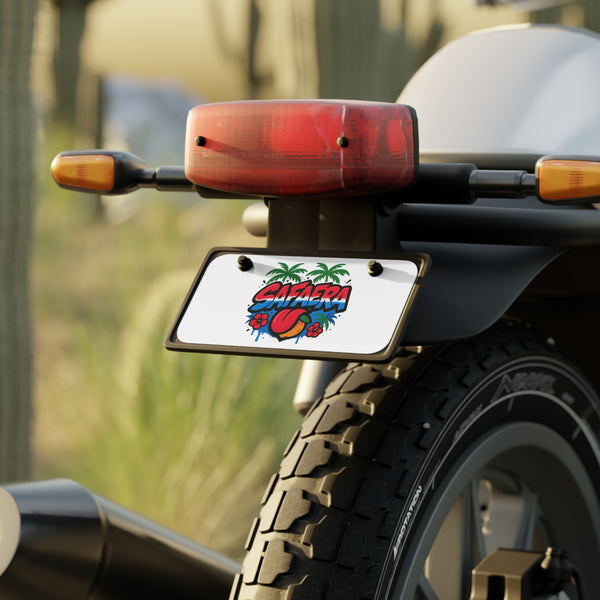 Custom Mini License Plate with Tropical Vibe, Perfect for Decor, Gifts, Car Enthusiasts, Customization, Unique Wall Art