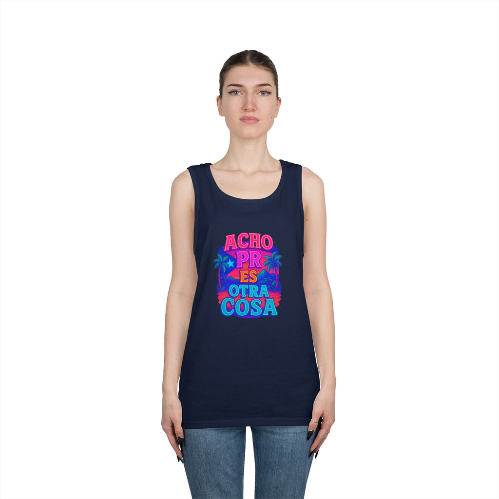 Colorful Graphic Tank Top, Unisex Cotton Summer Wear, Fun Tees for Parties, Vacation Essential, Gift Idea, Beachwear